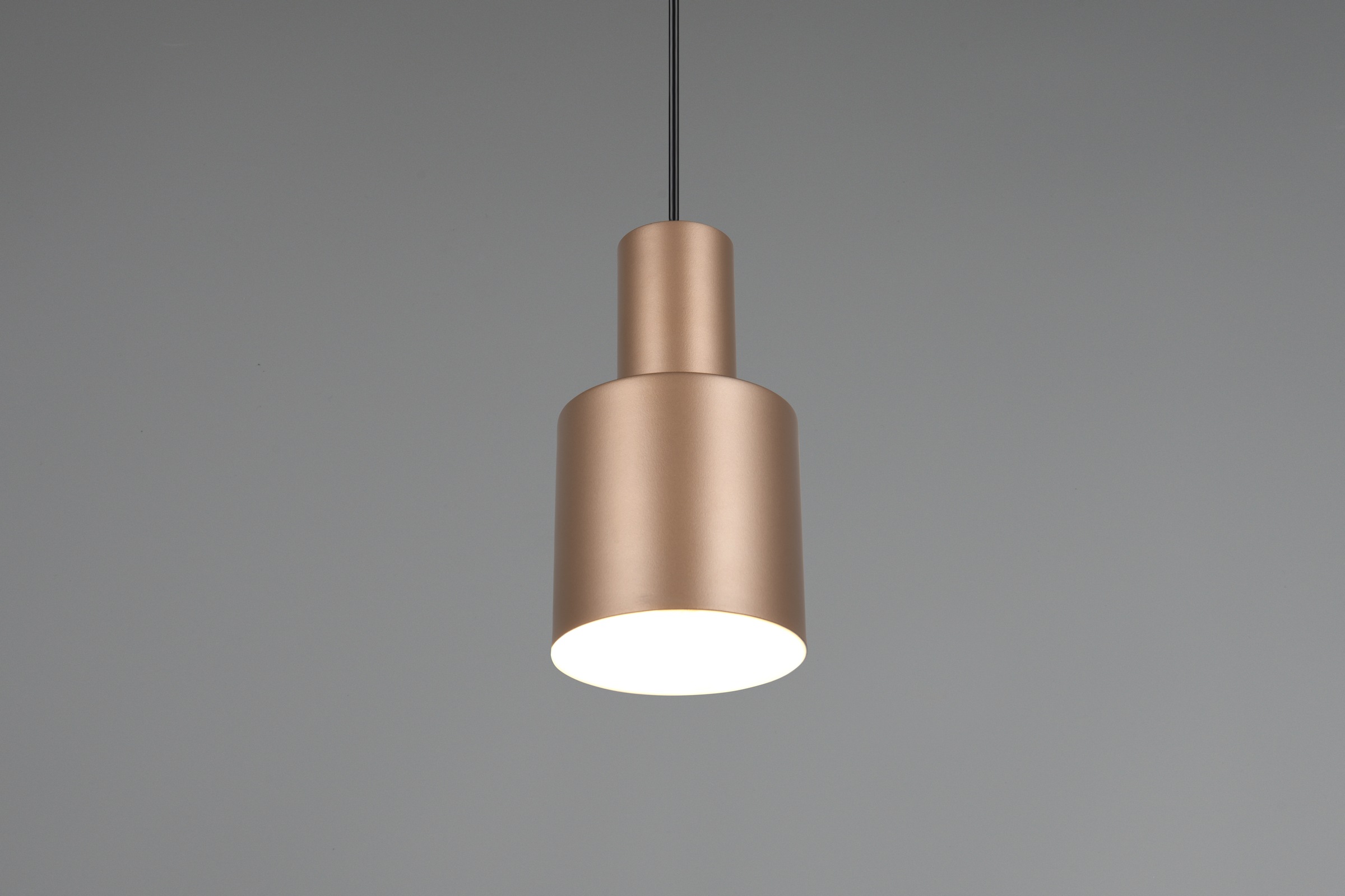 TRIO Leuchten Pendelleuchte »AGUDO, Hängelampe 1-flammig, exkl 1xE27 max 10W, höhenverstellbar«, 1 flammig, Leuchtmittel E27 | Leuchtmittel wechselbar, Hängelampe Ø 12cm, bis max 150cm Abhängung, Küche Esszimmer Wohnzimmer