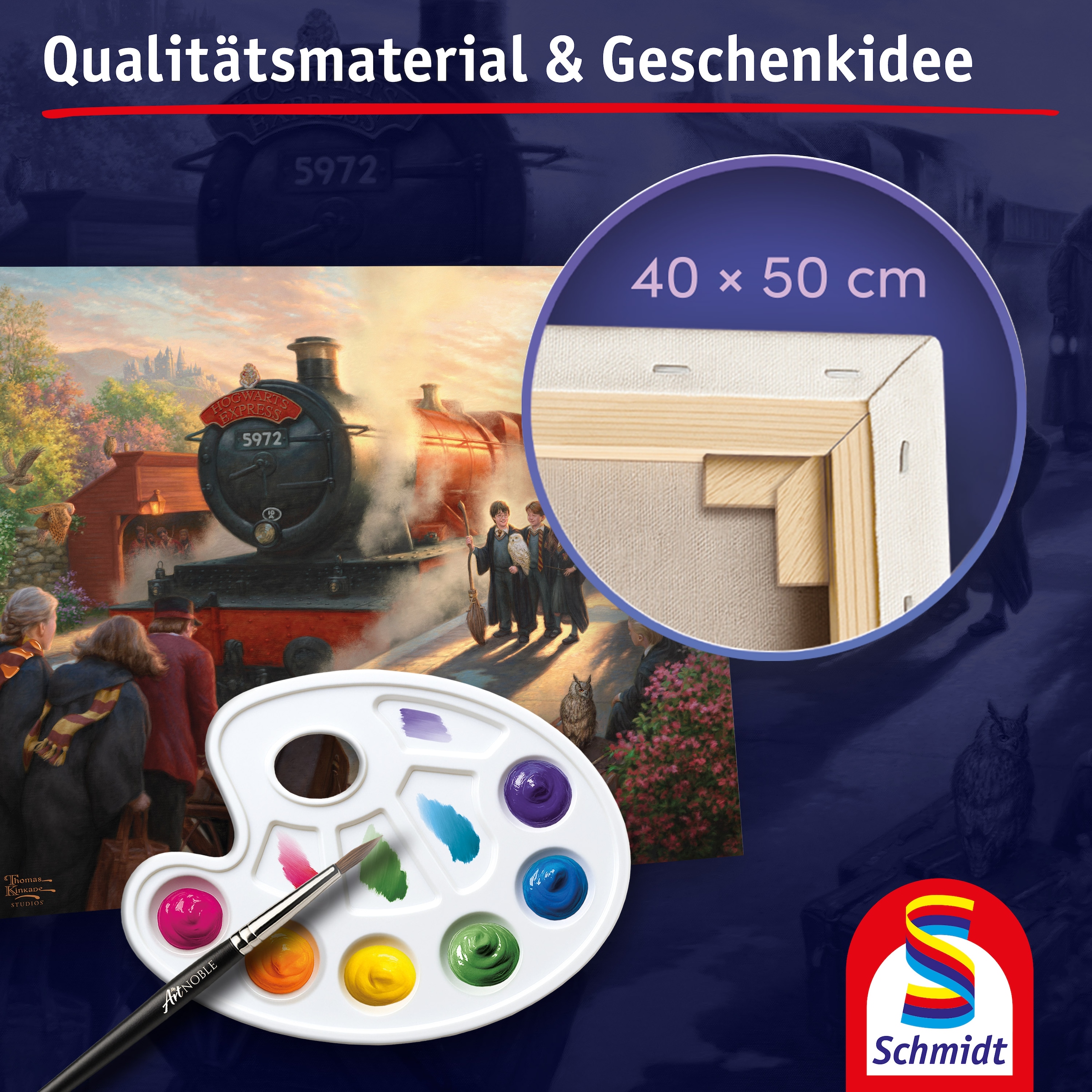 Schmidt Spiele Malvorlage »MyArtNoble, Thomas Kinkade,  Malset Harry Potter Hogwarts Express«