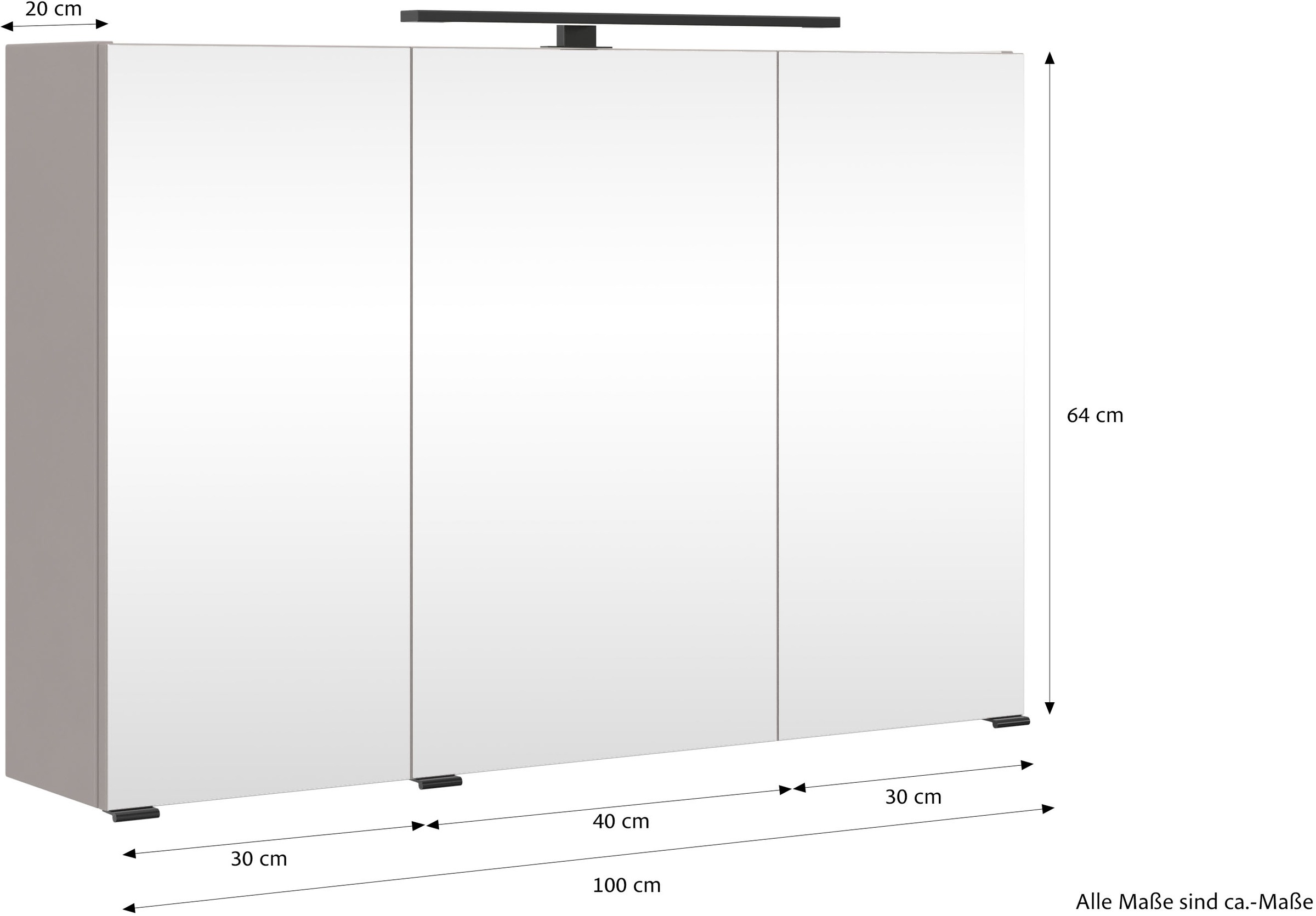 welltime Badmöbel-Set »SALVADA, 2tlg-Set, gedämpfte Scharniere, Softclose, Keramikbecken« Maße (B/T/H): 100/47,5/200 cm, 