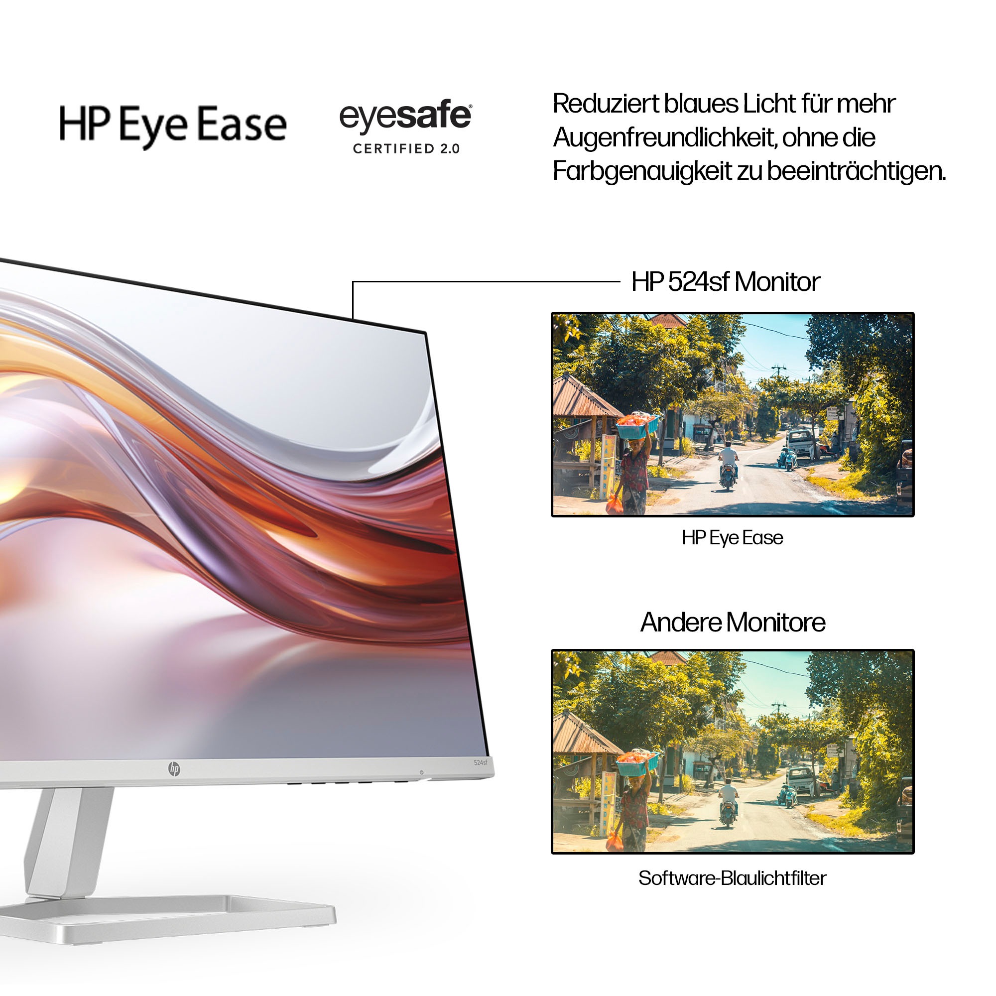 HP LED-Monitor »524sf (HSD-0172-K)«, 61 cm/24 Zoll, 1920 x 1080 px, Full HD, 5 ms Reaktionszeit, 100 Hz