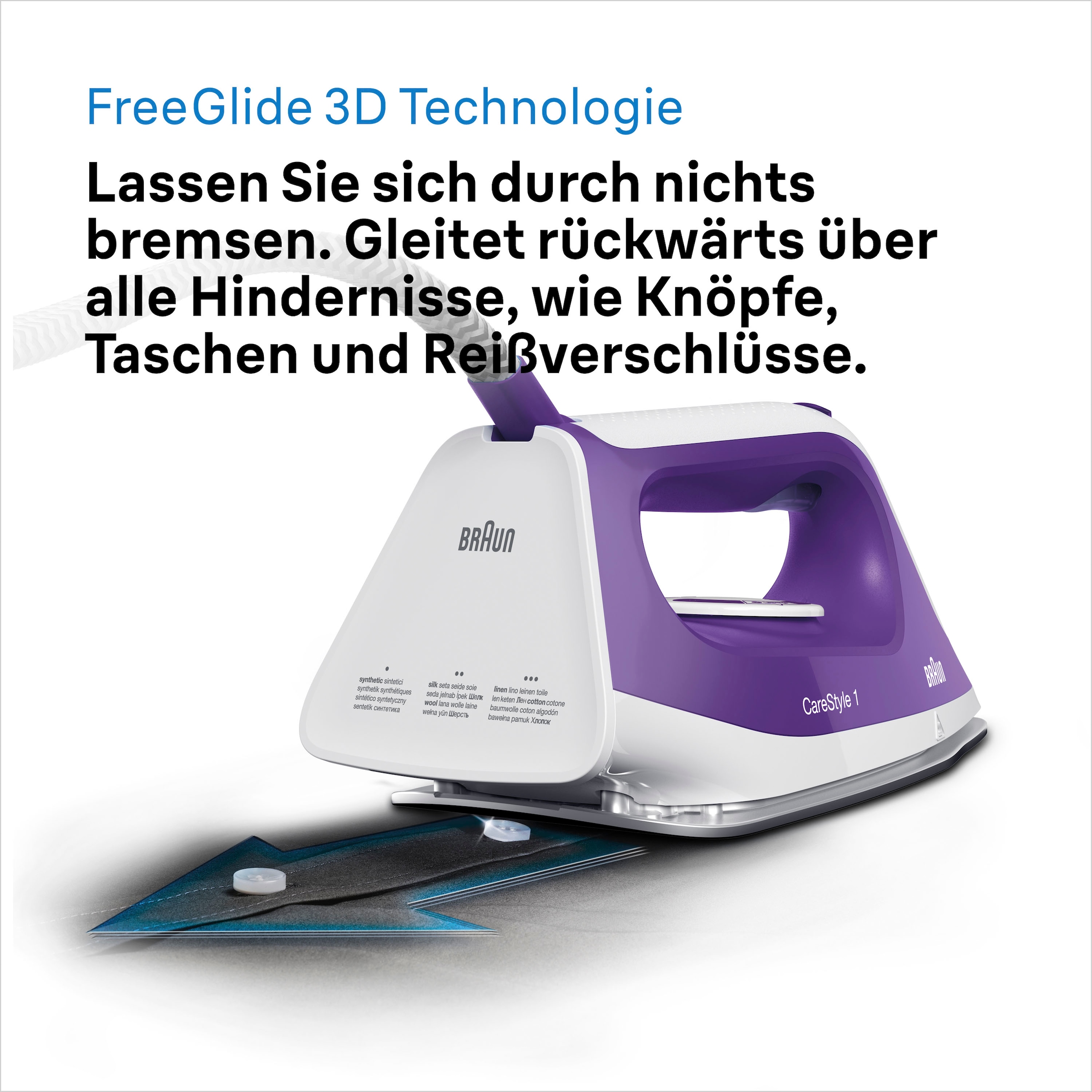 Braun Dampfbügelstation »CareStyle 1 IS1014VI Dampfbügelstation, Weiß/Violett«