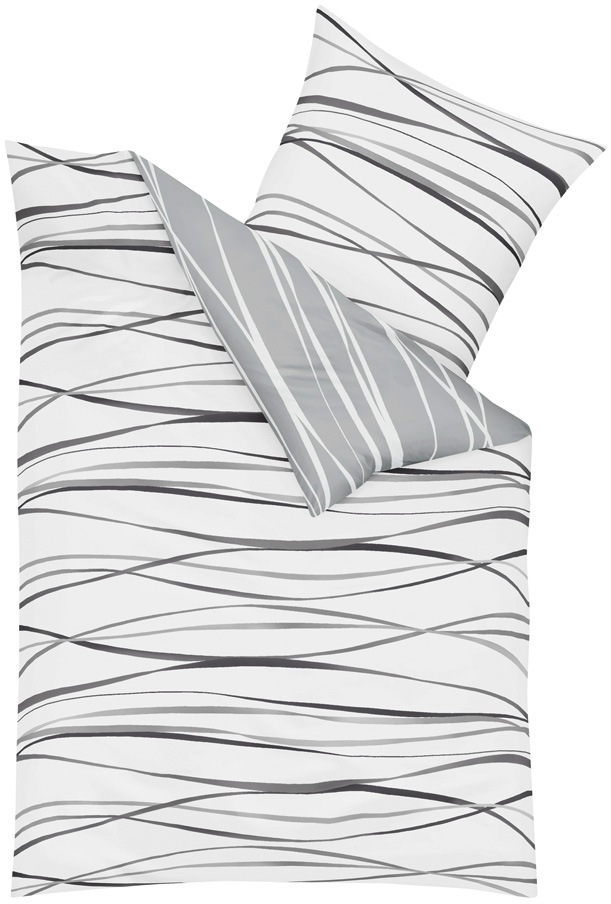 Kaeppel Wendebettwäsche »Motion« 2 Stk. tlg. Mit feinen Wellenlinien günstig online kaufen