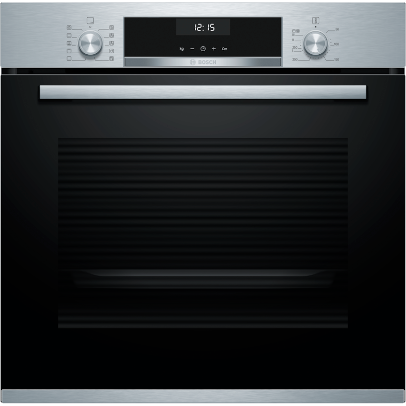 BOSCH Backofen-Set »HBA537BS0, PKC845FP1D« mit Teleskopauszug nachrüstbar ecoClean Direct 3D Heißluft Schwarz, Edelstahl Teleskopauszug nachrüstbar