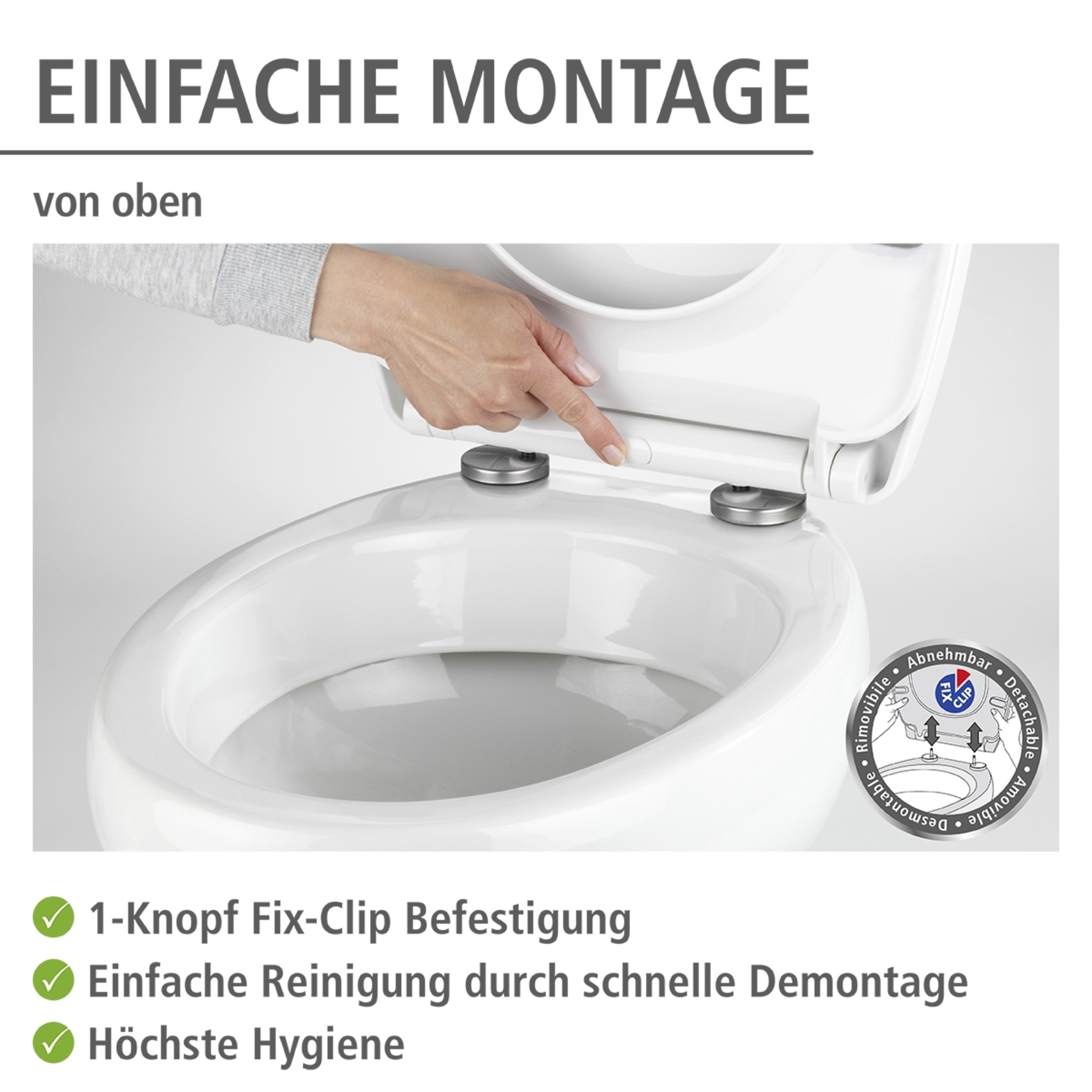 WENKO WC-Sitz »Droplets« glänzender Toilettensitz aus Thermoplast mit Motiv, Absenkautomatik