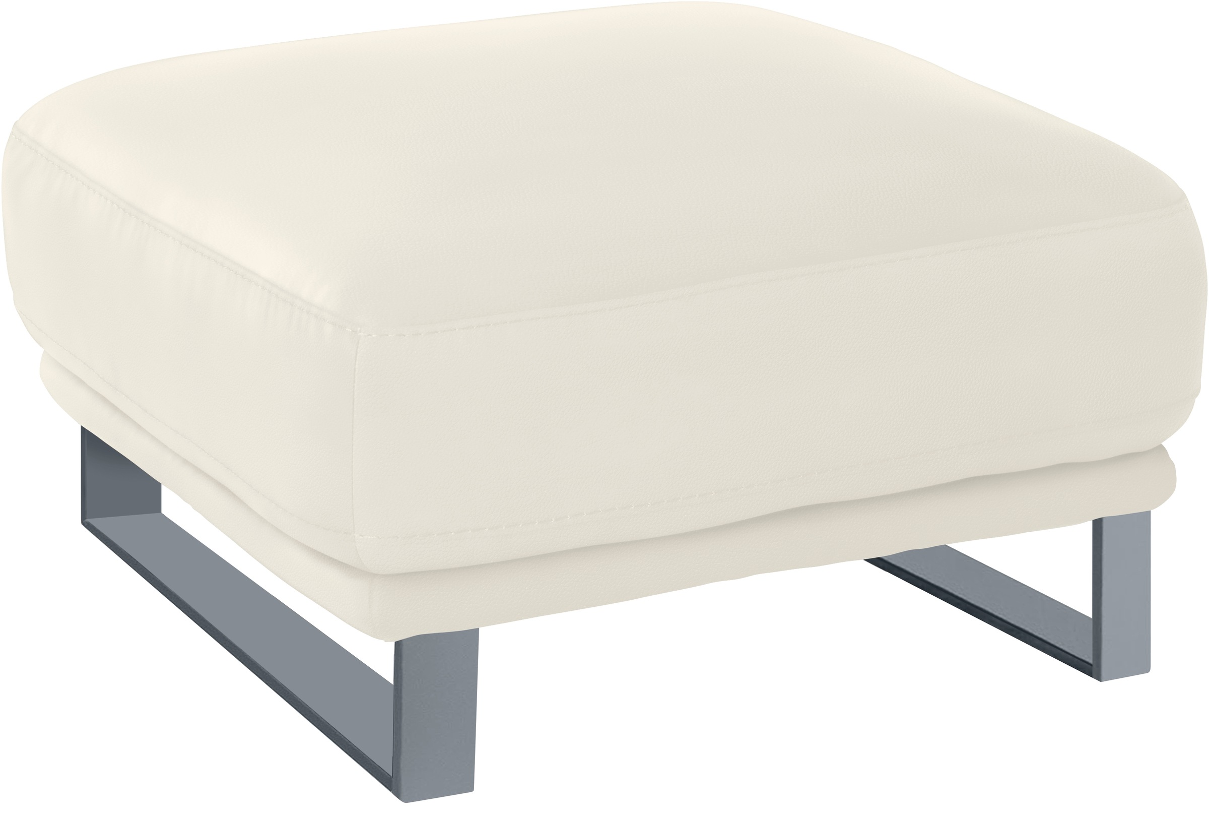 W.SCHILLIG Hocker »montanaa«, mit Metallkufen in Silber matt, Breite 71 cm