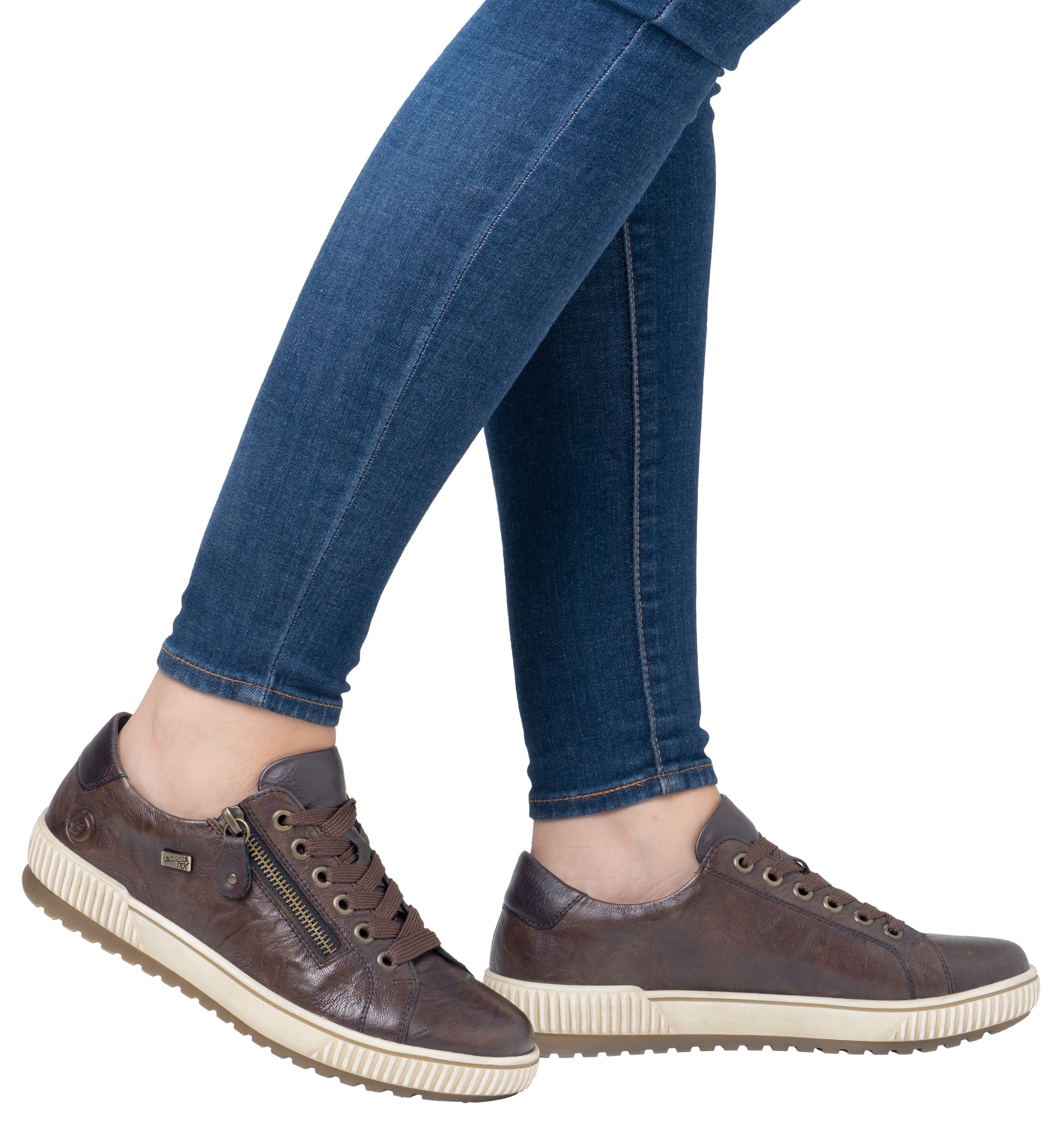 Remonte Plateausneaker  , Freizeitschuh, Halbschuh, Schnürschuh mit Außenreißverschluss