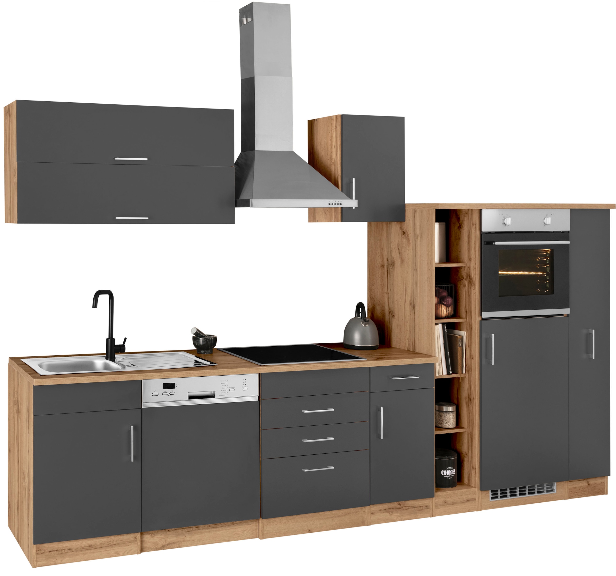 KOCHSTATION Küchenzeile »KS-Colmar«, ohne E-Geräte, Breite 330 cm