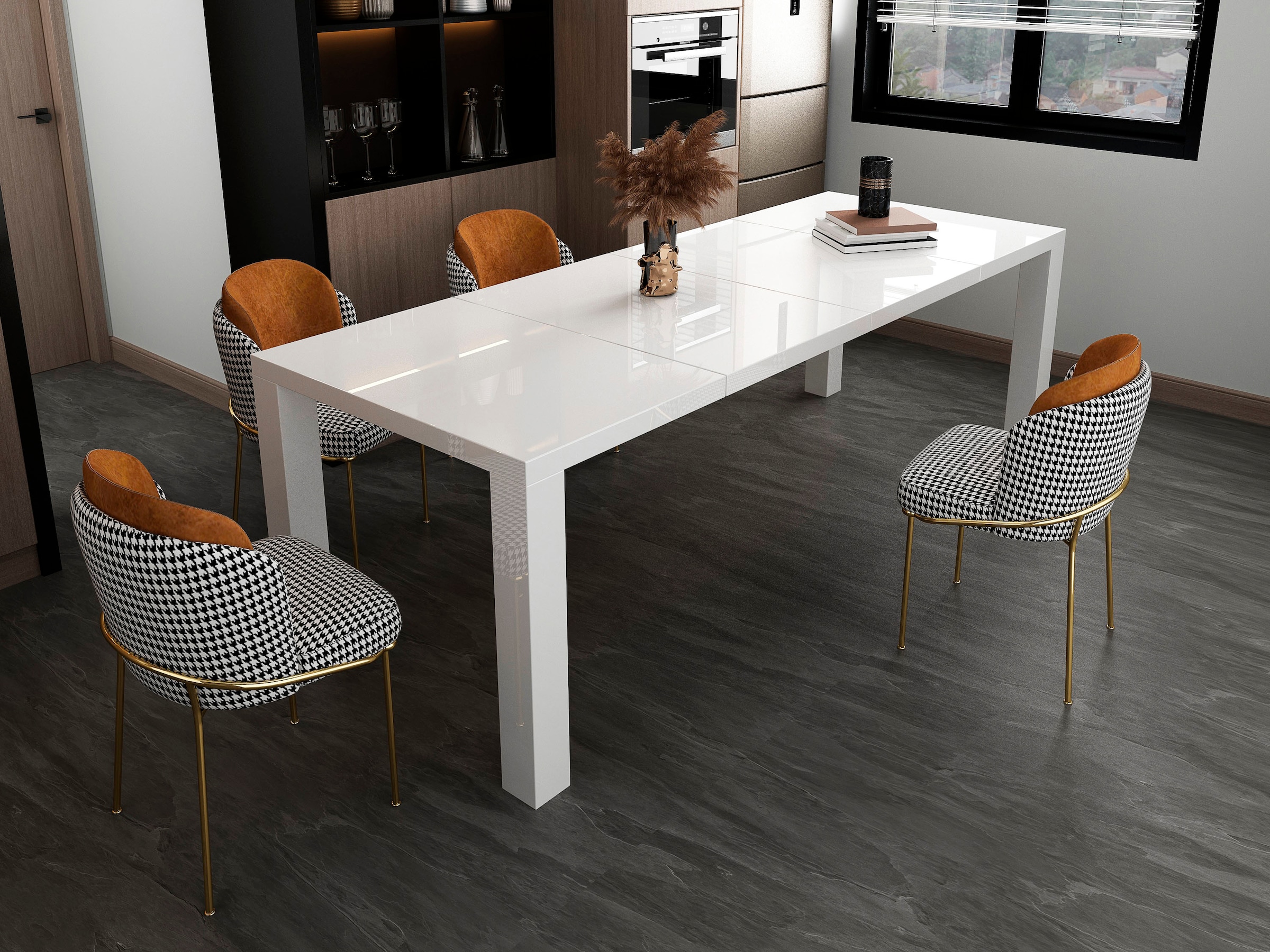 SalesFever Esstisch »Stilvoller Tisch« hochglanz lackiert, ausziehbar günstig online kaufen