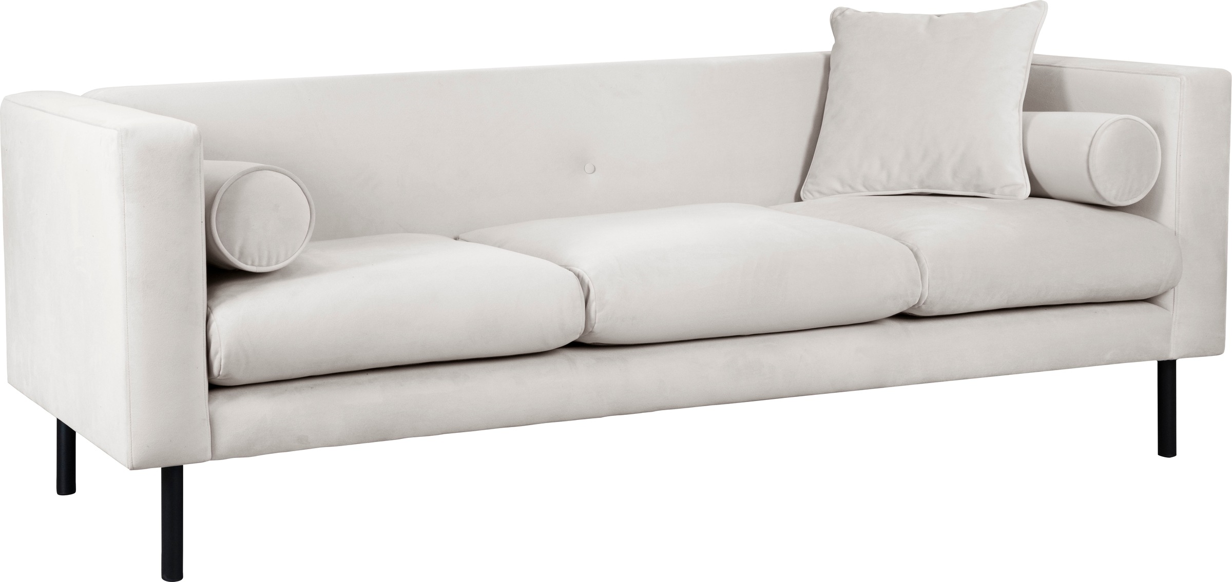 Guido Maria Kretschmer Home&Living 3-Sitzer »Lillibeth Designsofa mit Wellenunterfederung, Maße B/T/H: 218/74/83 cm«, Zierkissen als Wendekissen, Bezug Samtoptik oder Cord