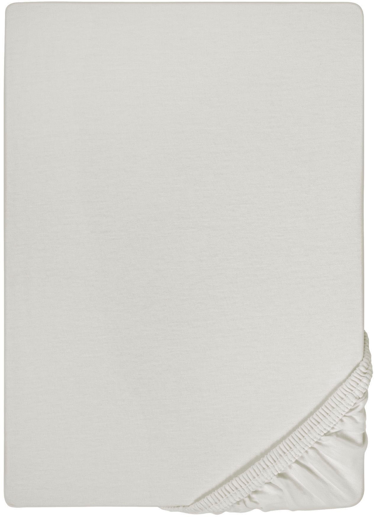 Biberna Spannbettlaken »Marc in Gr. 90x200, 140x200 oder 180x200 cm«, (1 St.), aus Baumwolle, für Matratzen bis 22 cm Höhe, Bettlaken, Spannbetttuch