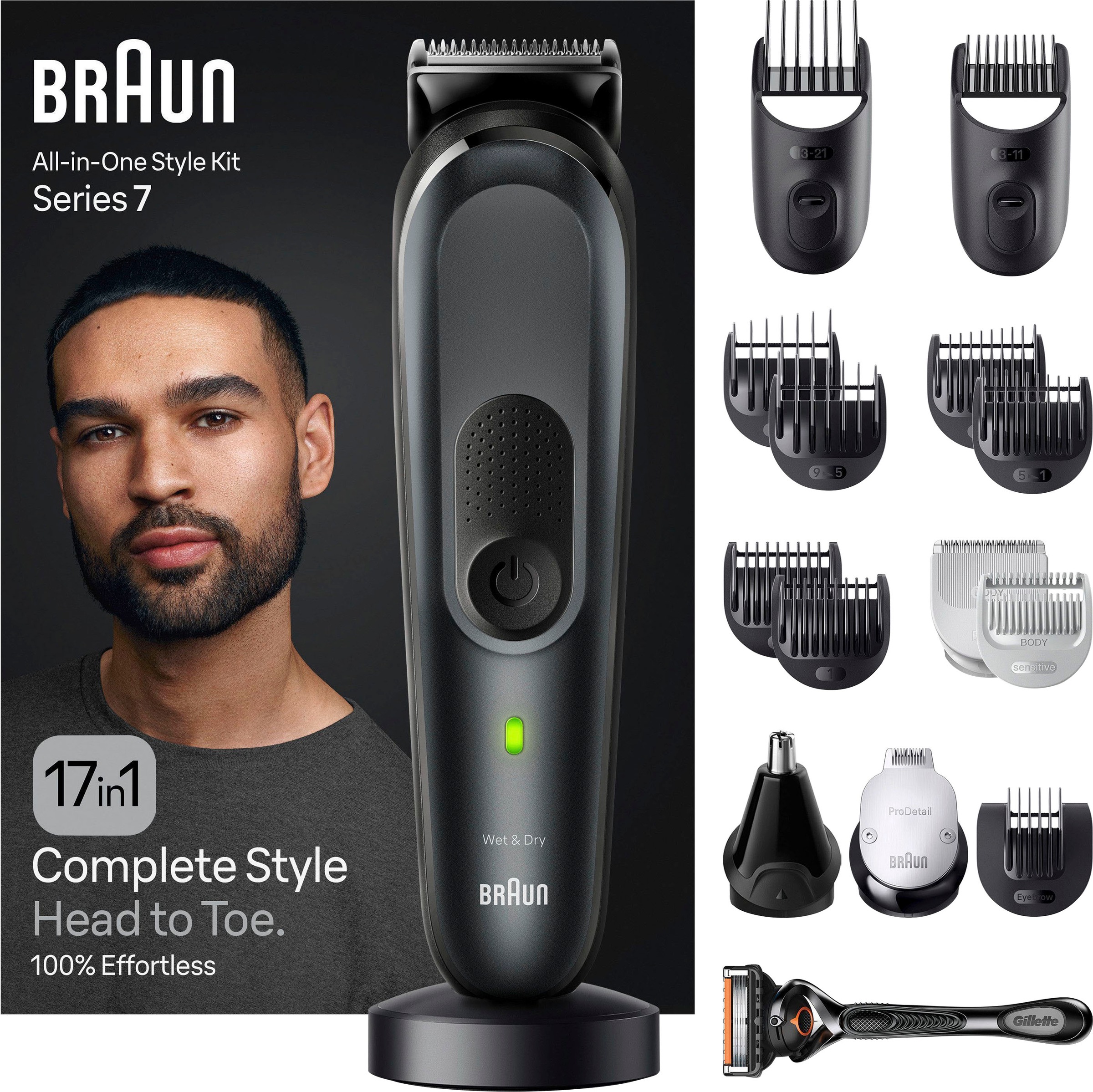 Wasserdicht, Braun 17-in-1 Styling Set Barttrimmer online kaufen Haarschneider »All-In-One MGK7491«,