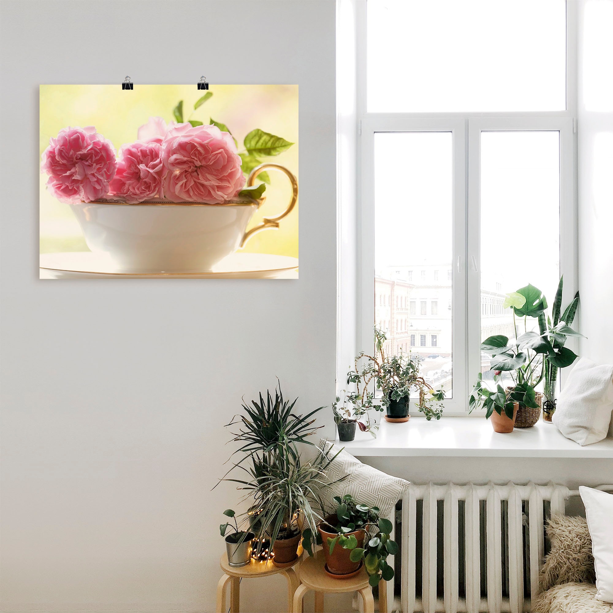 Artland Wandbild »Vintage Rosen« Blumen 1 Stk. tlg. als Leinwandbild, Poster in verschied. Größen