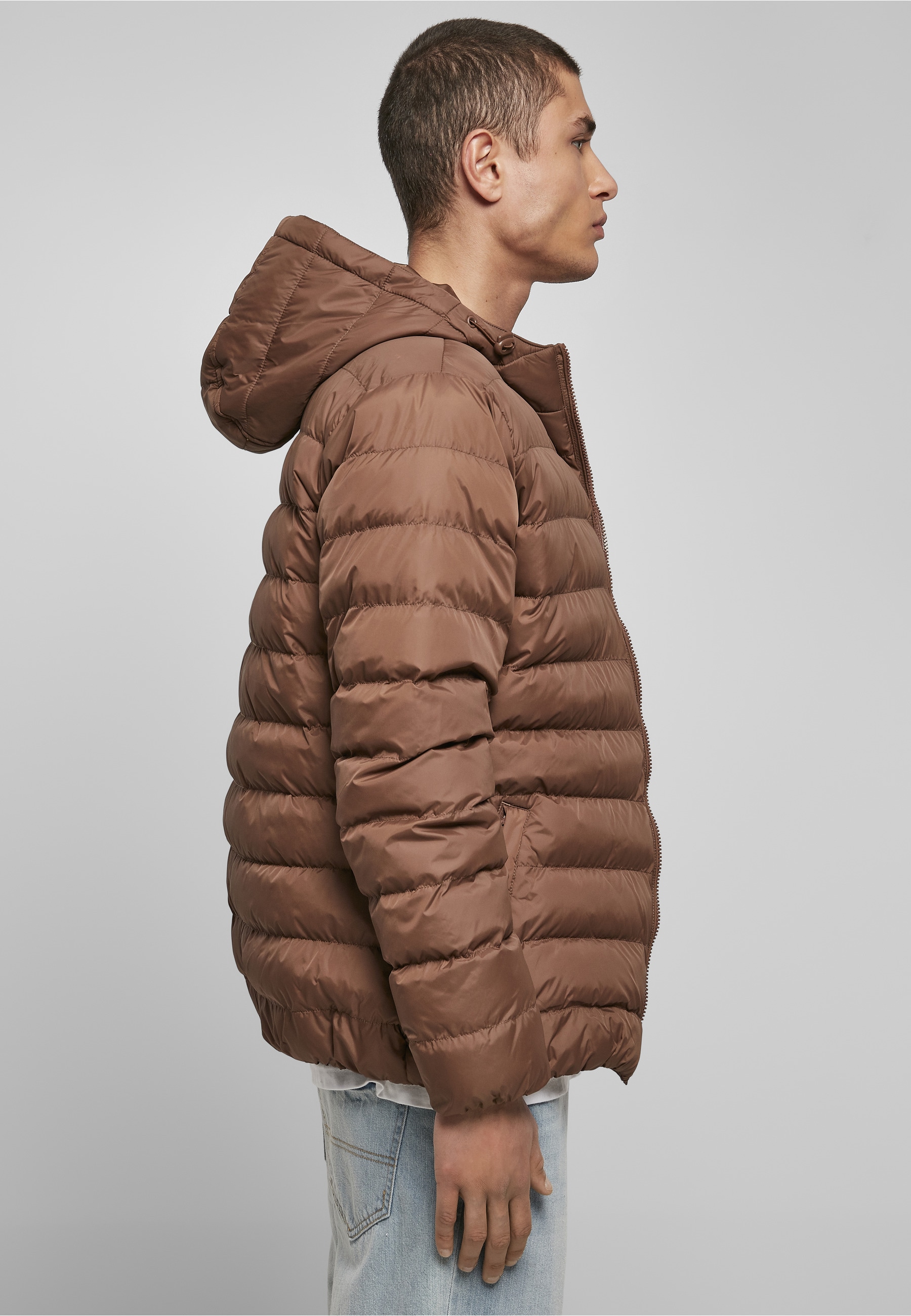URBAN CLASSICS Winterjacke »Urban Classics Herren Basic Bubble Jacket« 1 Stk. tlg. mit Kapuze