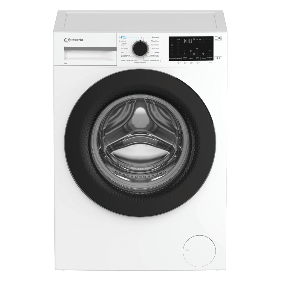 BAUKNECHT Waschmaschine »B W 8A10 BS« 8 kg 1400 U/min Adaptive Wash – Intelligente Anpassung für perfekte Waschergebnisse