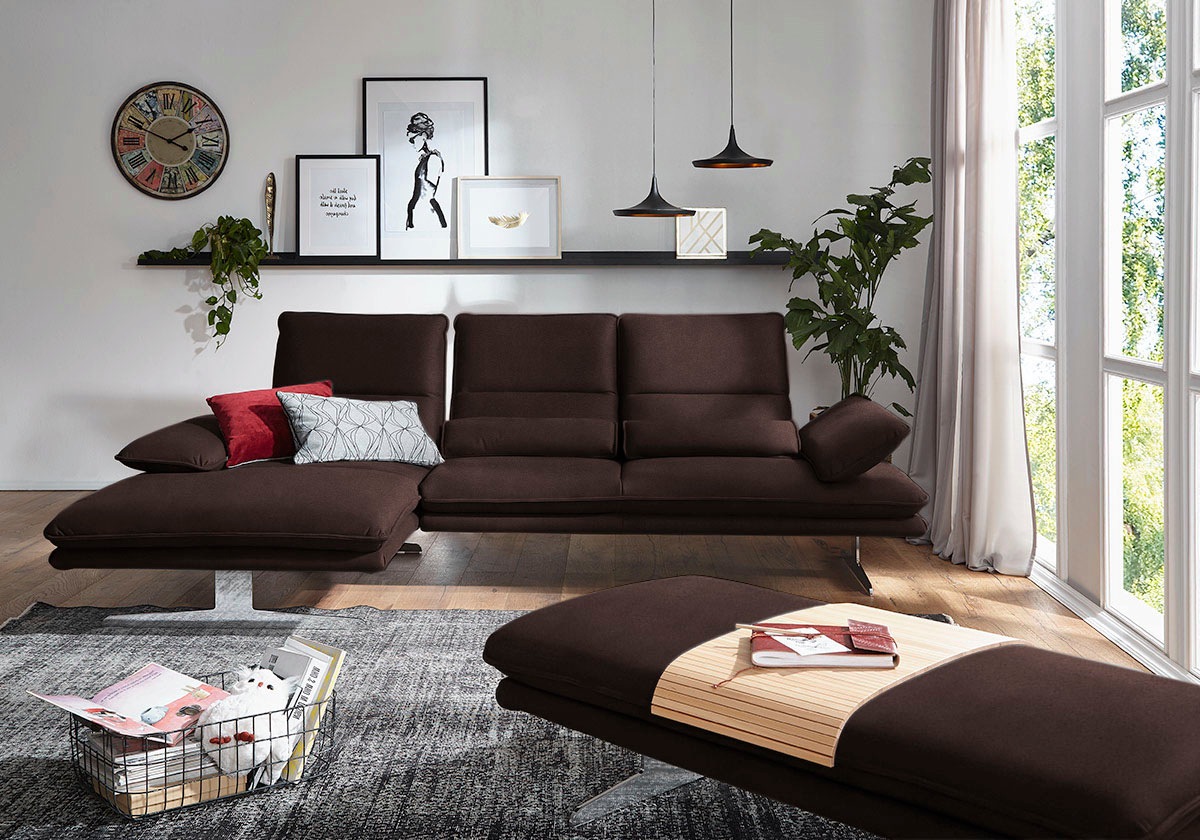 W.SCHILLIG Ecksofa »broadway, Designsofa mit tollem Sitzkomfort, L-Form«, S günstig online kaufen