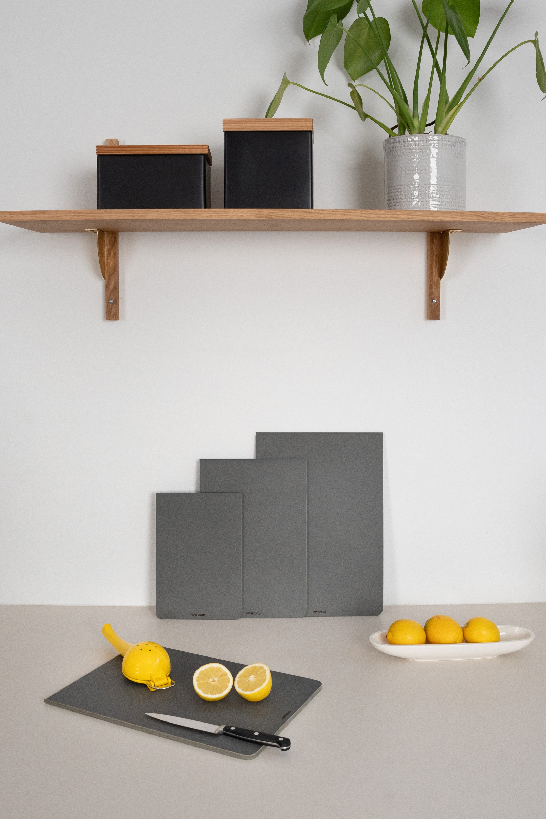 Continenta Schneidebrett »BAND, Duracore grau« Messerschonend und Spülmasch günstig online kaufen