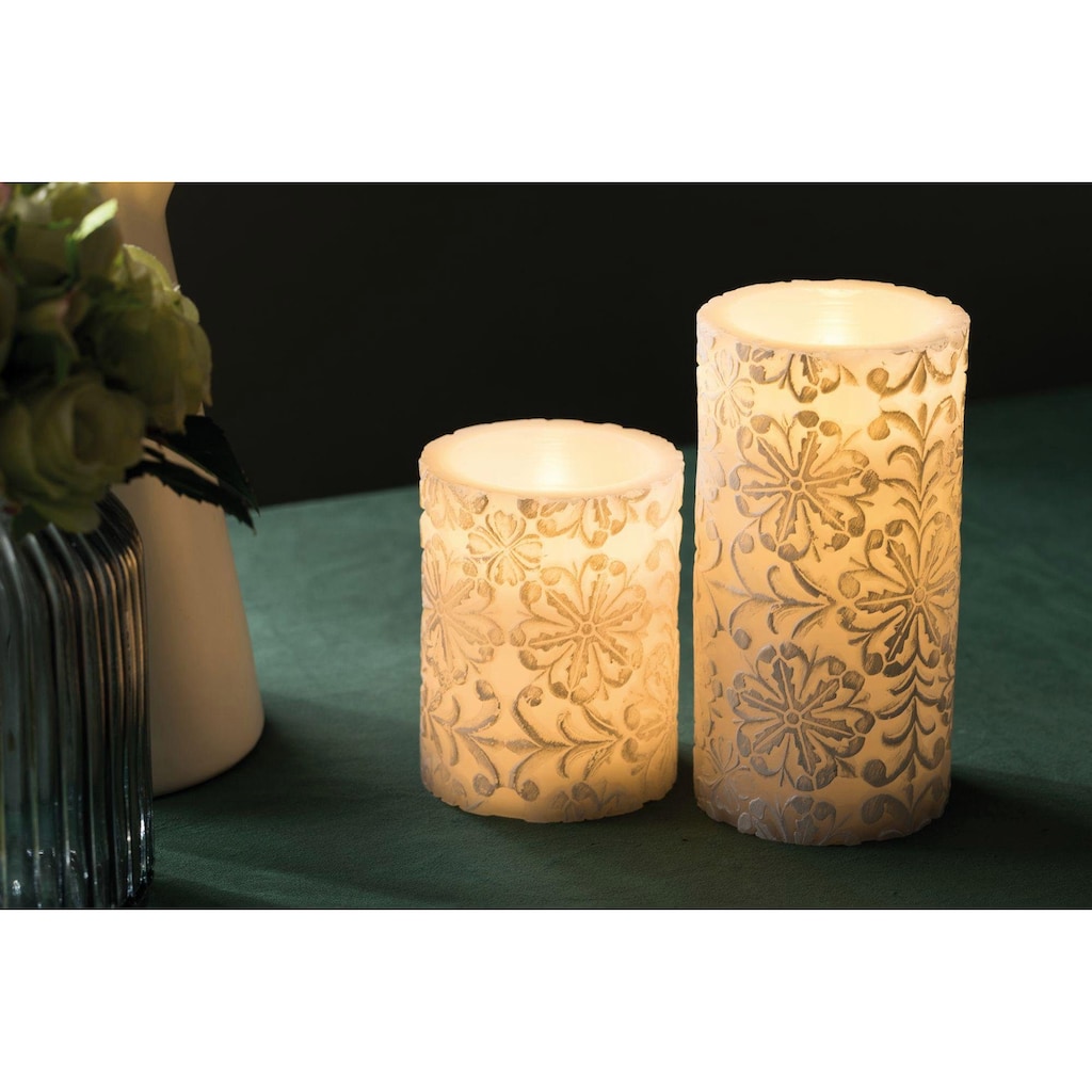 Pauleen LED-Kerze »Wachskerze Little Lilac Candle 2er Set«