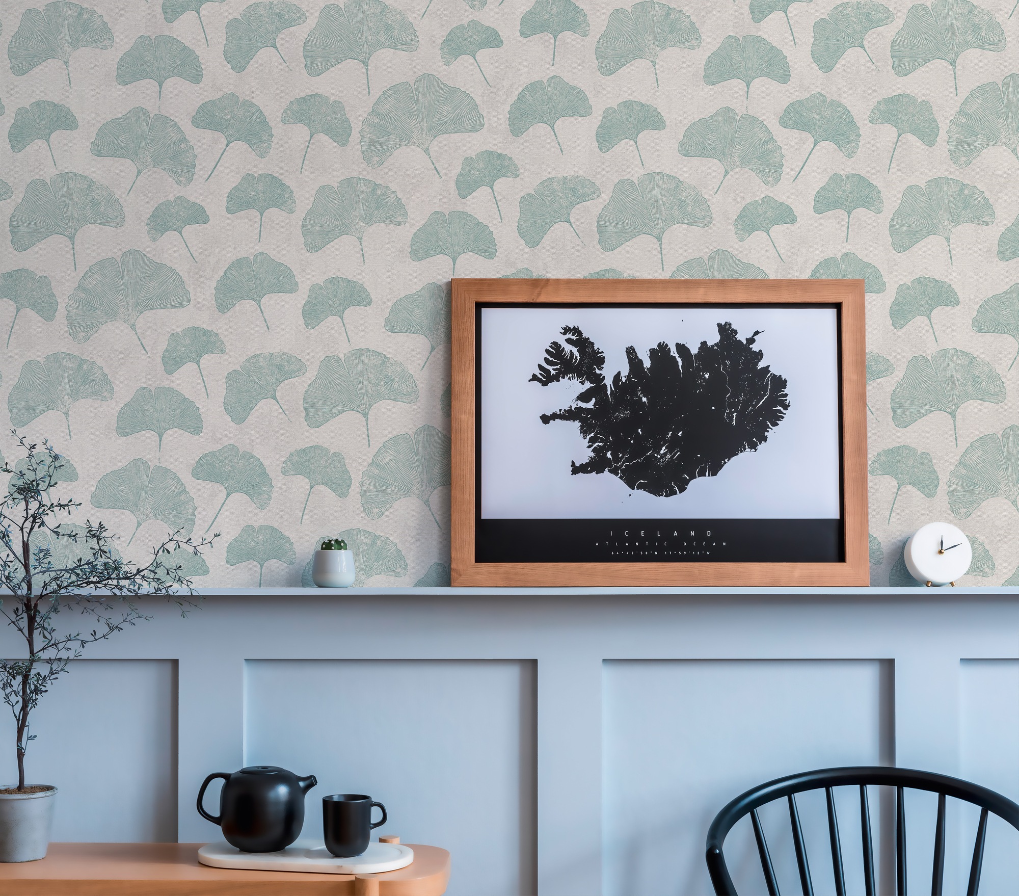 A.S. Création Vliestapete »Ginko Blatt Tapete«, matt-gemustert-neutral, Tapete Floral Blättertapete Tapeten Wohnzimmer Schlafzimmer Küche Flur