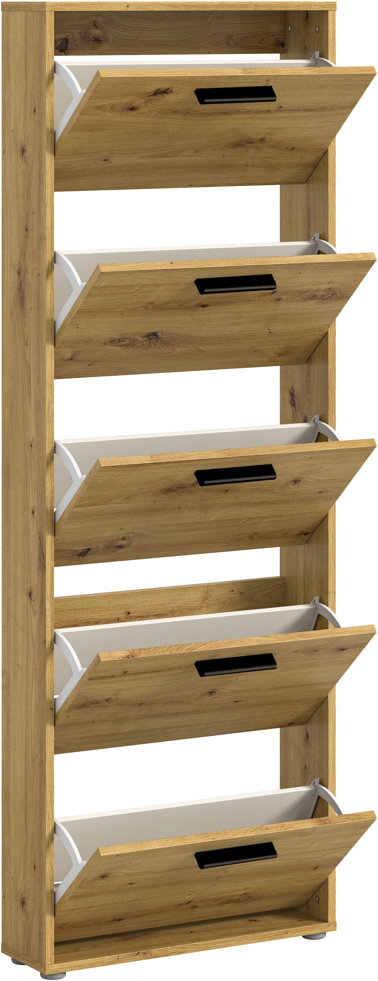 HBZ Schuhkommode »Sam Schuhkipper, Schuhschrank BxHxT 59x169x17 cm«, (1 St.), mit 5 Klappen