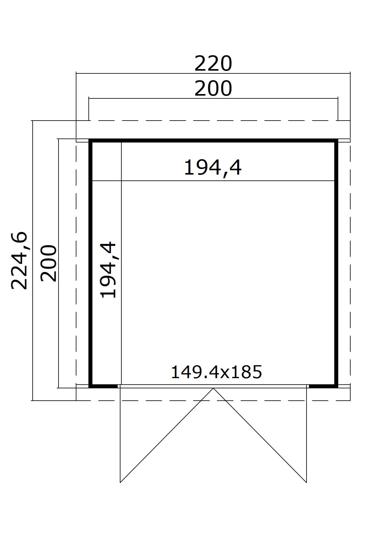 Nordic Holz Gartenhaus »Zambezi 1«, mit Milchglasverglasung