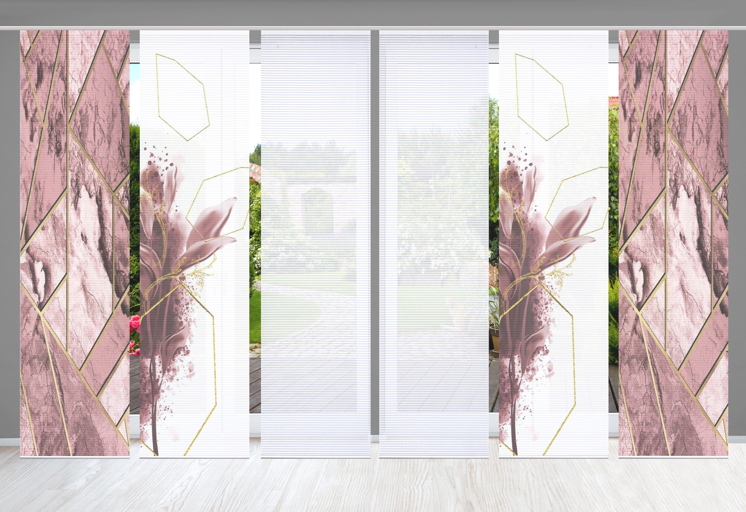 HOME in green Schiebegardine »SIGNUM« Paneelwagen 6 Stk. tlg. SET DIGITALDR günstig online kaufen