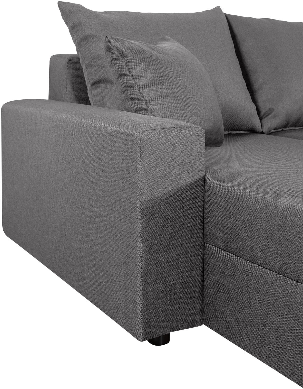 COLLECTION AB Wohnlandschaft »Pico U-Form, Breite 252, mit Armlehne Schlaffunktion, Bettkasten«, Wohnlandschaft,2 X Ottomane,Polyätherschaum Polsterung
