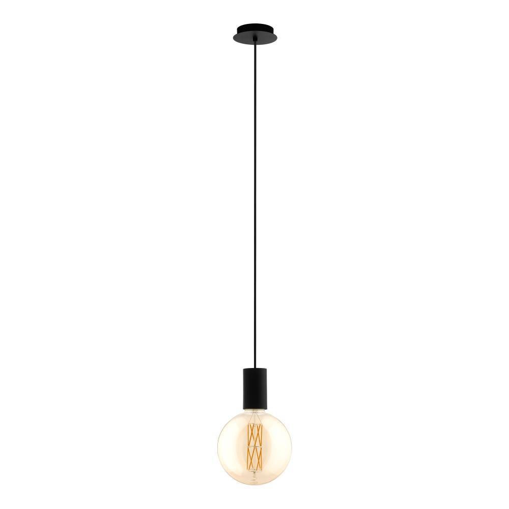 EGLO Hängeleuchte »POZUETA Schnurpendel, Pendelllampe, schwarz, Stahl, Esstischlampe, E27« E27 1 Stk. Hängelampe, Wohnzimmerlampe, Vintage, Industrial, modern,  110x12,5cm