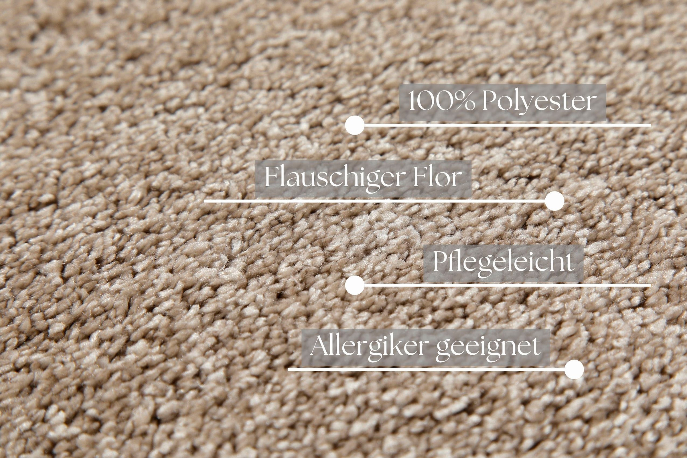 my home Hochflor-Teppich »Yvaine, auch als Läufer erhältlich«, rechteckig, 25 mm Höhe, Langflor, Shaggy, dichter weicher Hochflor, meliert, Wohnzimmer