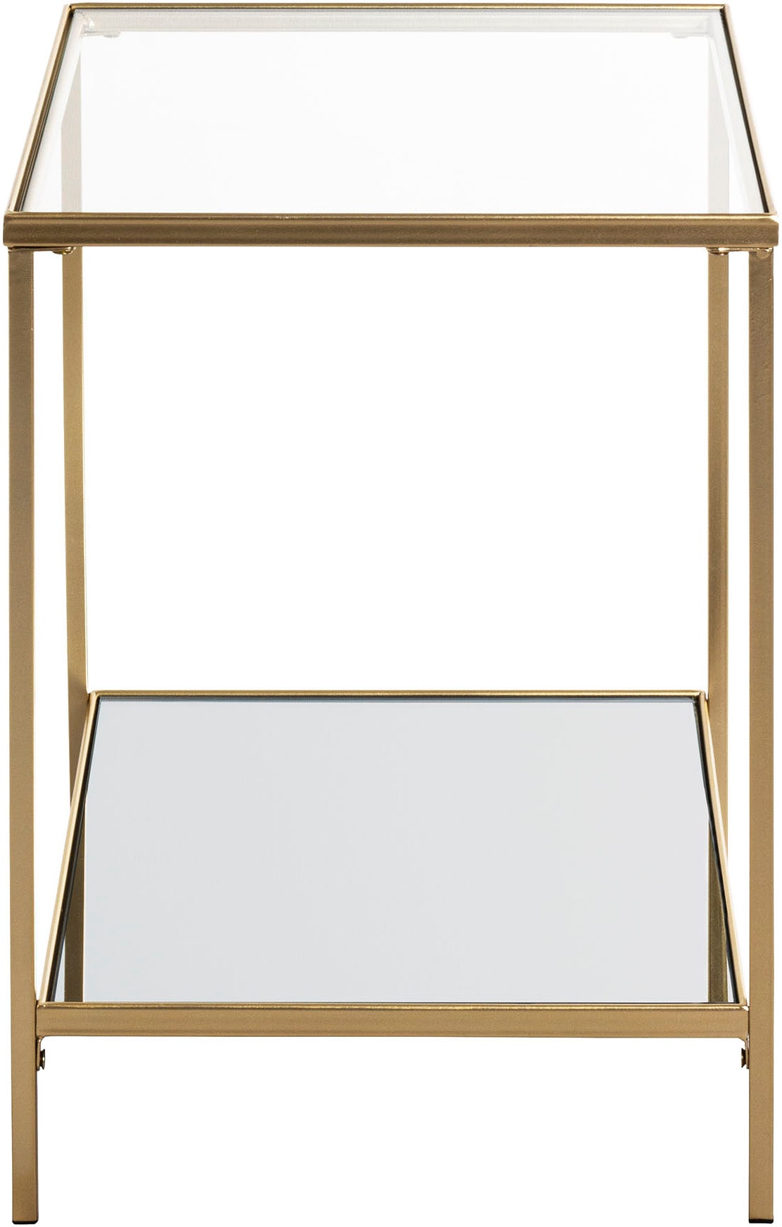HAKU Beistelltisch »Sofatisch, Wohnzimmertisch« 1 Stk. tlg. quadratisch - aus Metall Gold B/T/H 39/39/55 cm