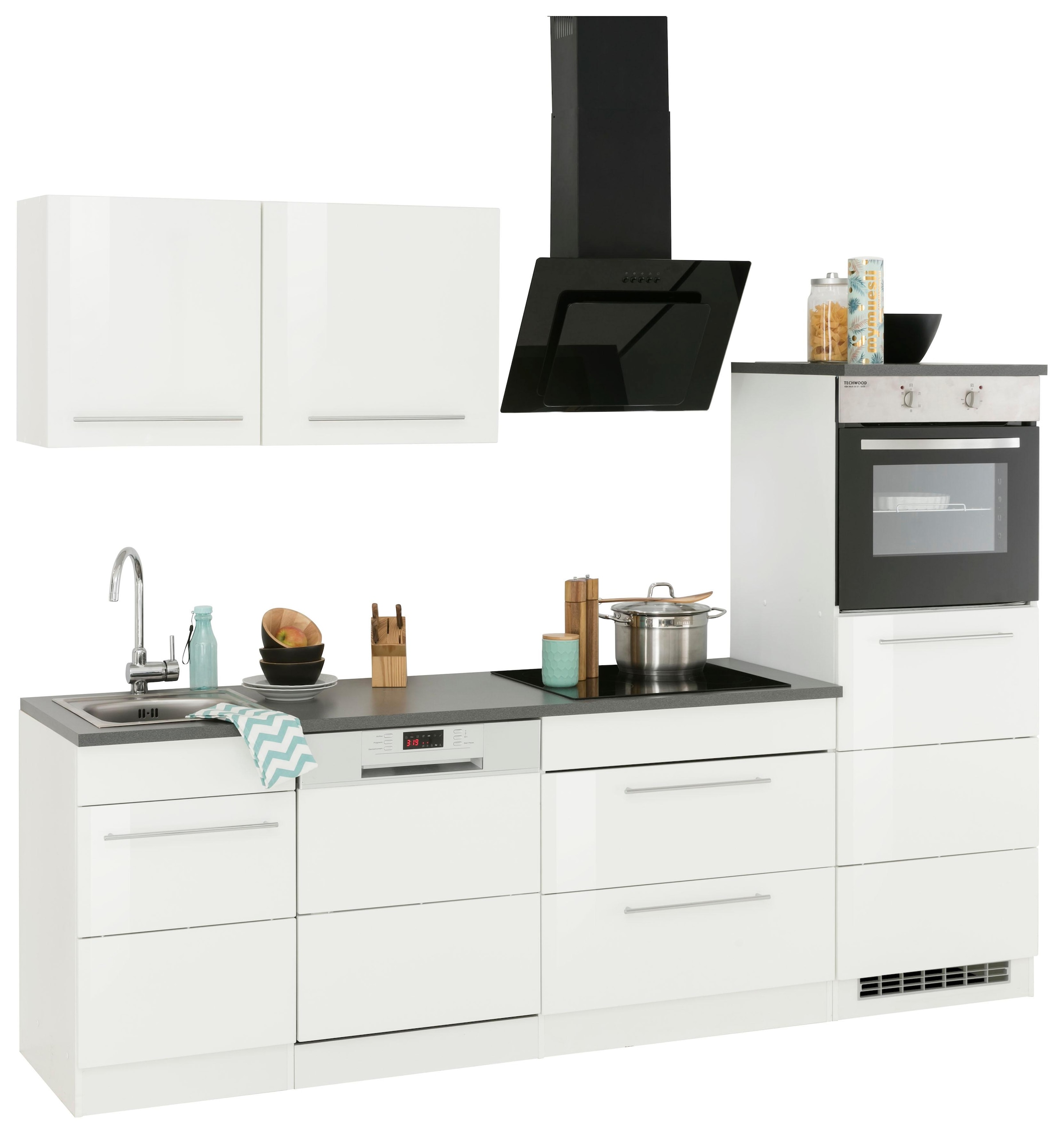 HELD MÖBEL Küchenzeile »Trient«, mit E-Geräten, Breite 250 cm