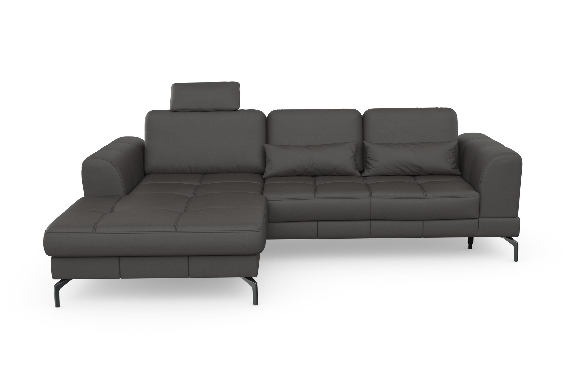 sit&more Ecksofa »Bendigo L-Form«, inklusive Sitztiefenverstellung, Bodenfreiheit 15 cm, 2 Fußfarben