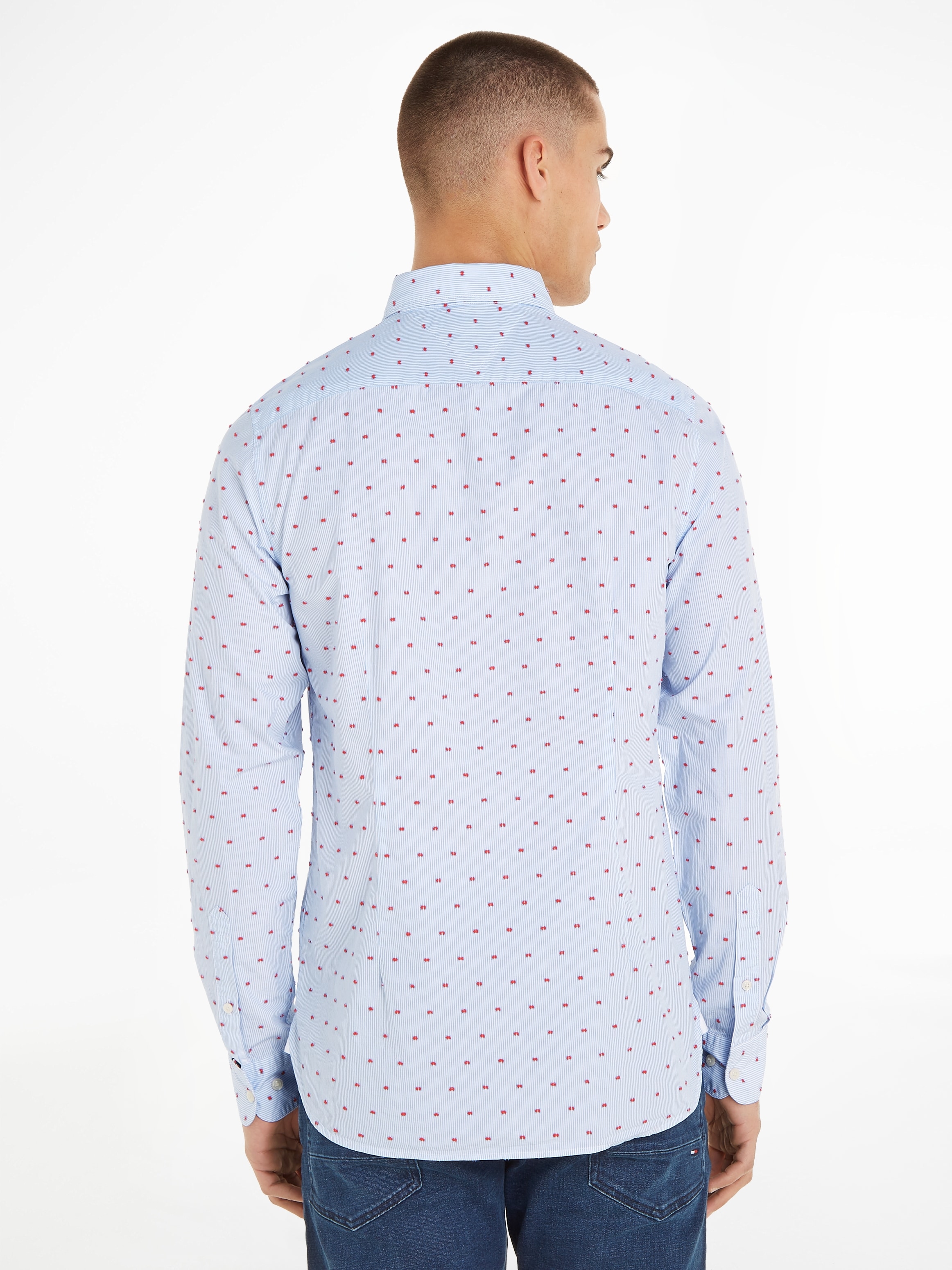 Tommy Hilfiger Langarmhemd »FIL COUPE SF SHIRT«, mit durchgehender Knopfleiste