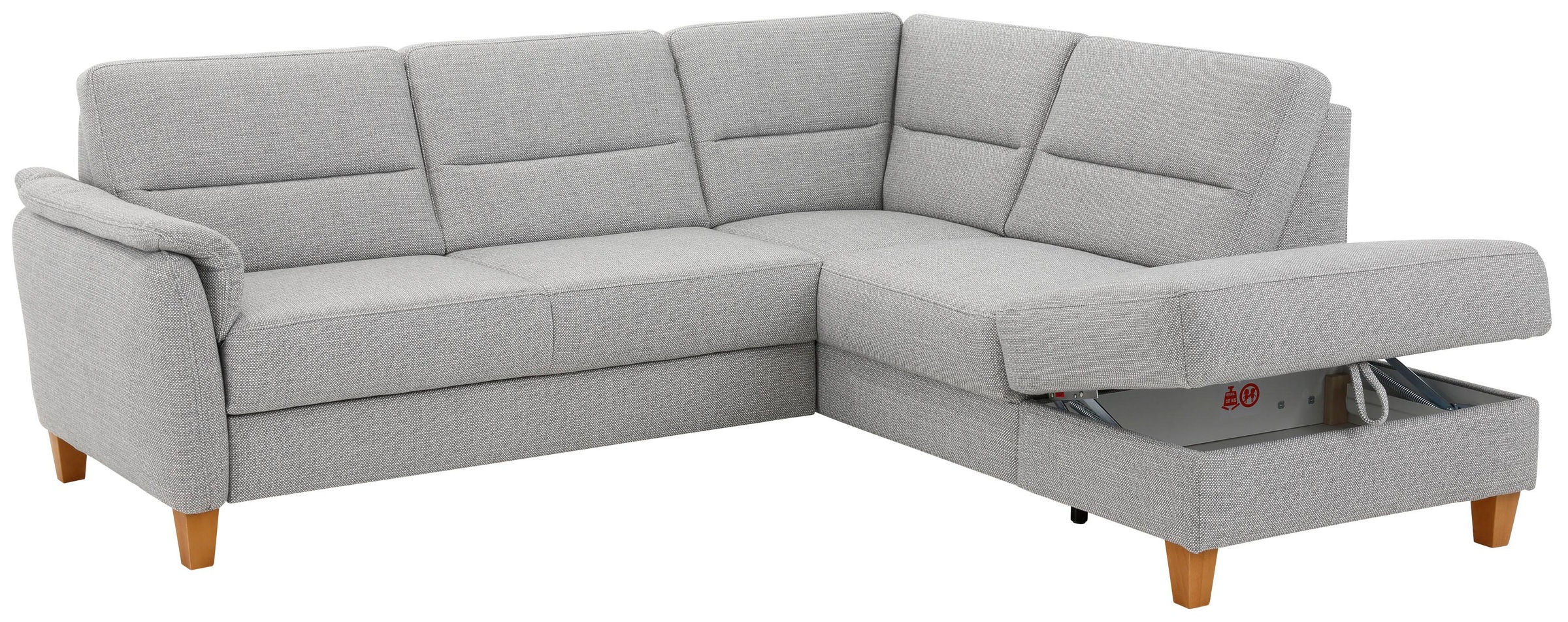 Home affaire Ecksofa »Palmera L-Form«, Federkern, wahlweise mit Bettfunktion und mit/ohne Stauraum