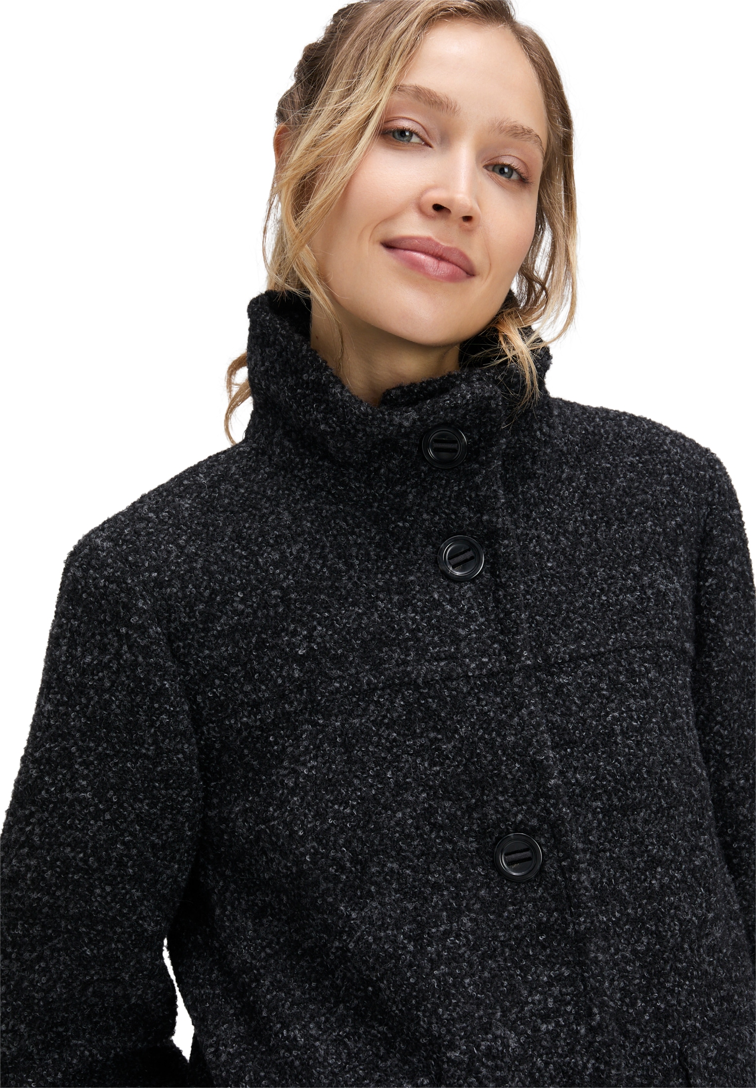 Gil Bret Wolljacke ohne Kapuze mit Stehkragen