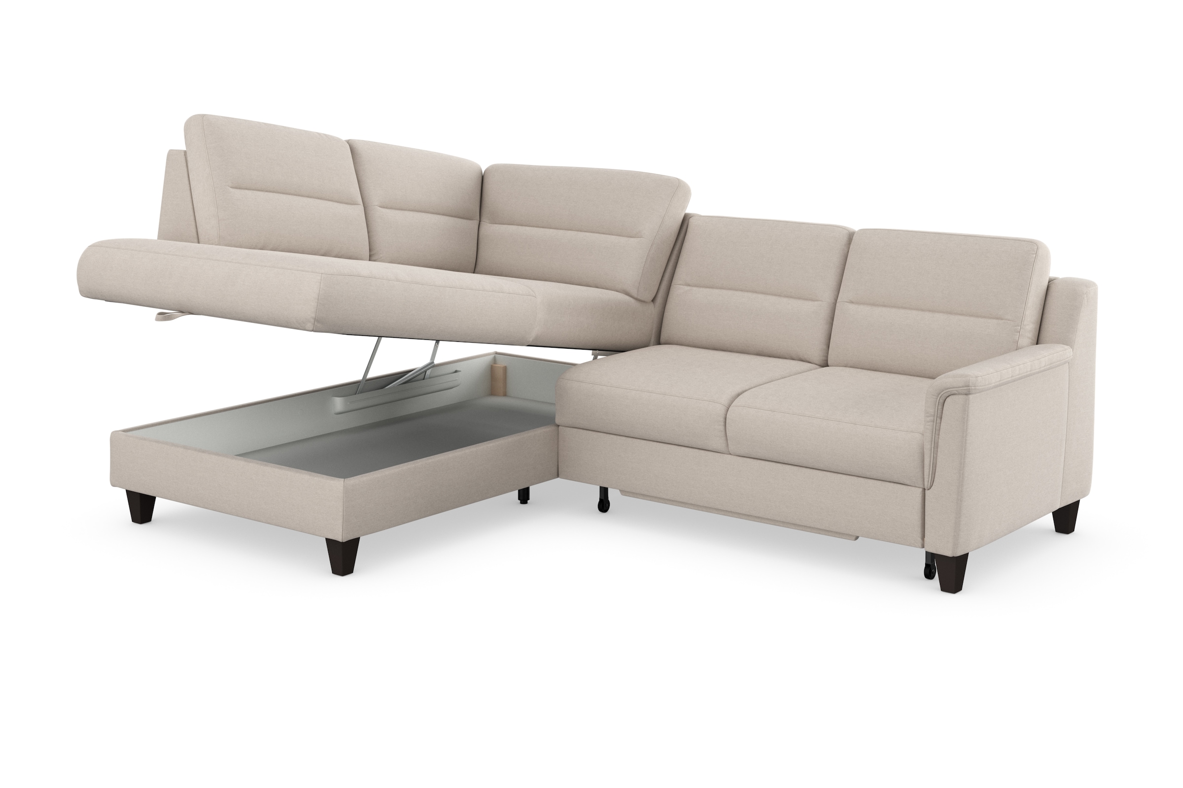 sit&more Ecksofa »Farö L-Form«, inklusive Federkern, wahlweise mit Bettfunktion und Bettkasten