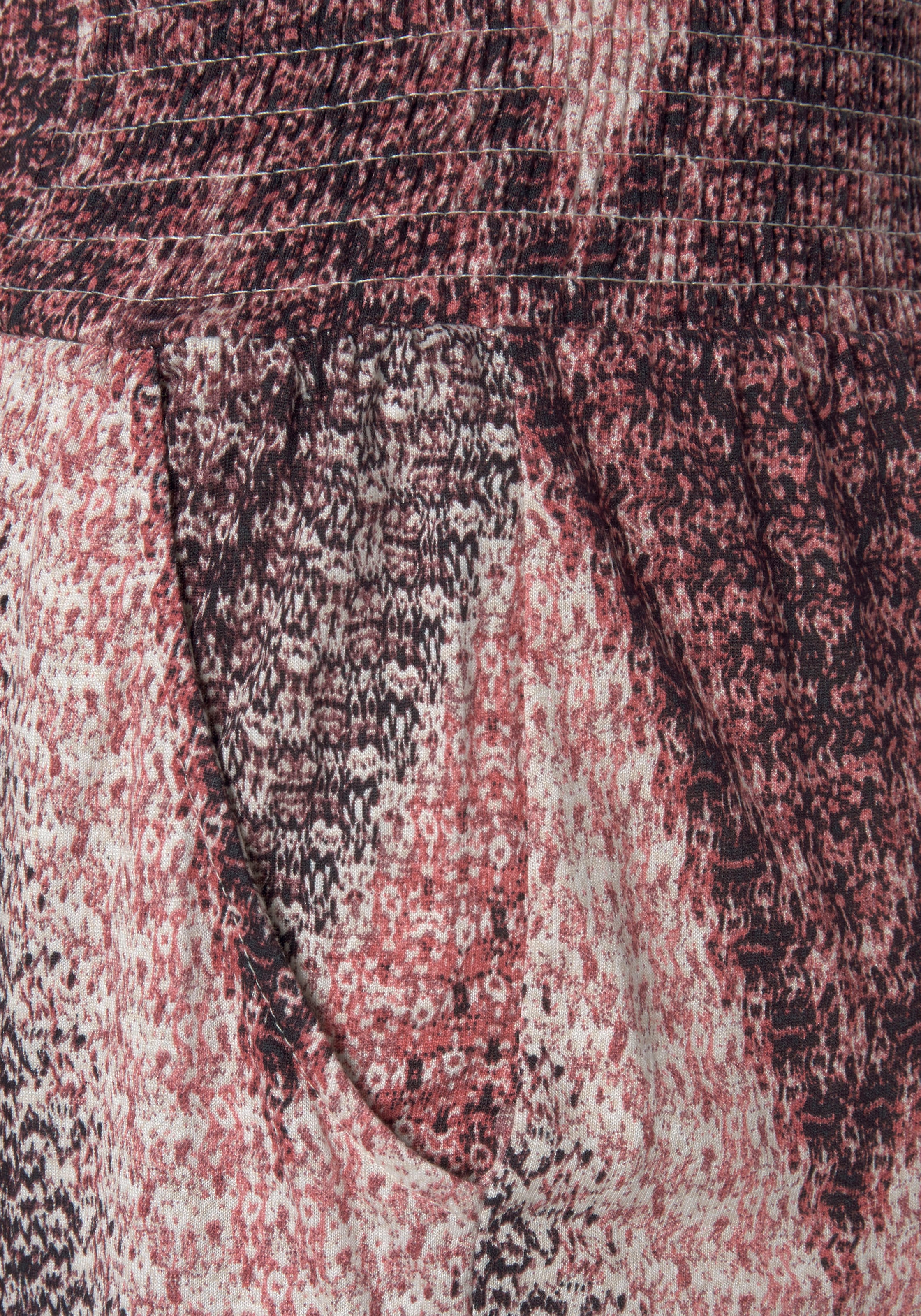 LASCANA Jerseyhose, mit Alloverprint und Taschen, Stretchbund, Strandhose