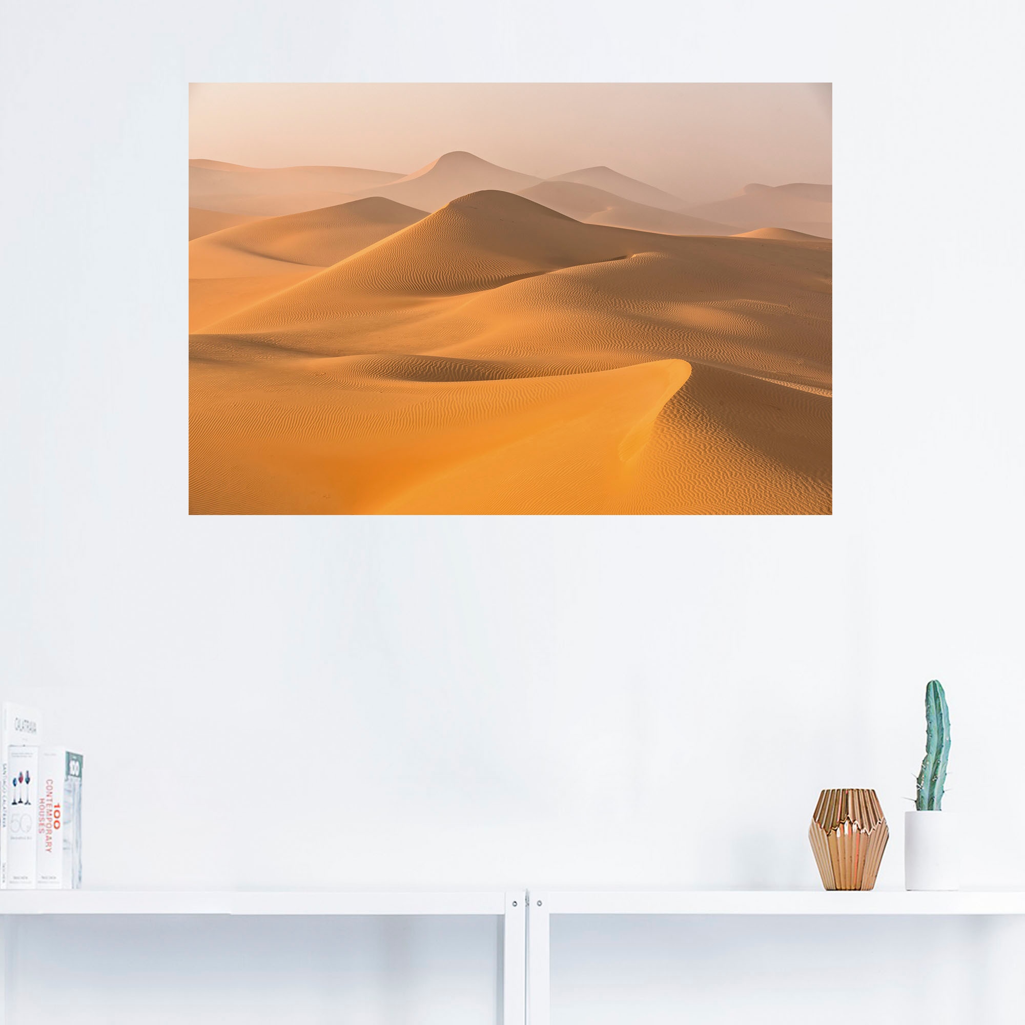 Artland Wandbild »Nebel in der bestellen Größen Alubild, auf Wüste«, als Wüstenbilder, Wandaufkleber Rub (1 in Leinwandbild, versch. Raten Poster oder al Khali St.)