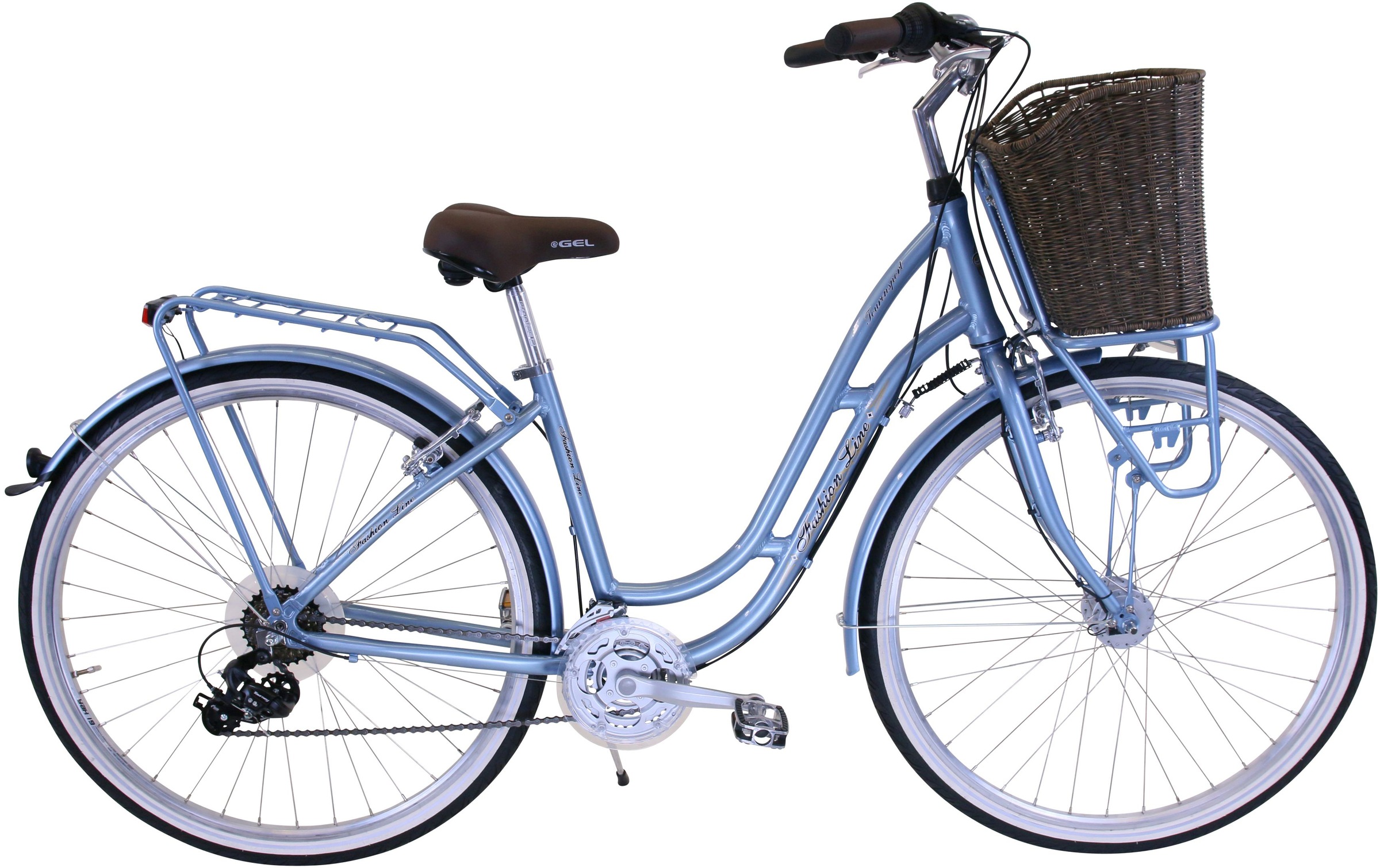 Bild von FASHION LINE Cityrad, 21 Gang, Shimano, TOURNEY TY 300 Schaltwerk, Kettenschaltung, für Damen, Kettenschaltung