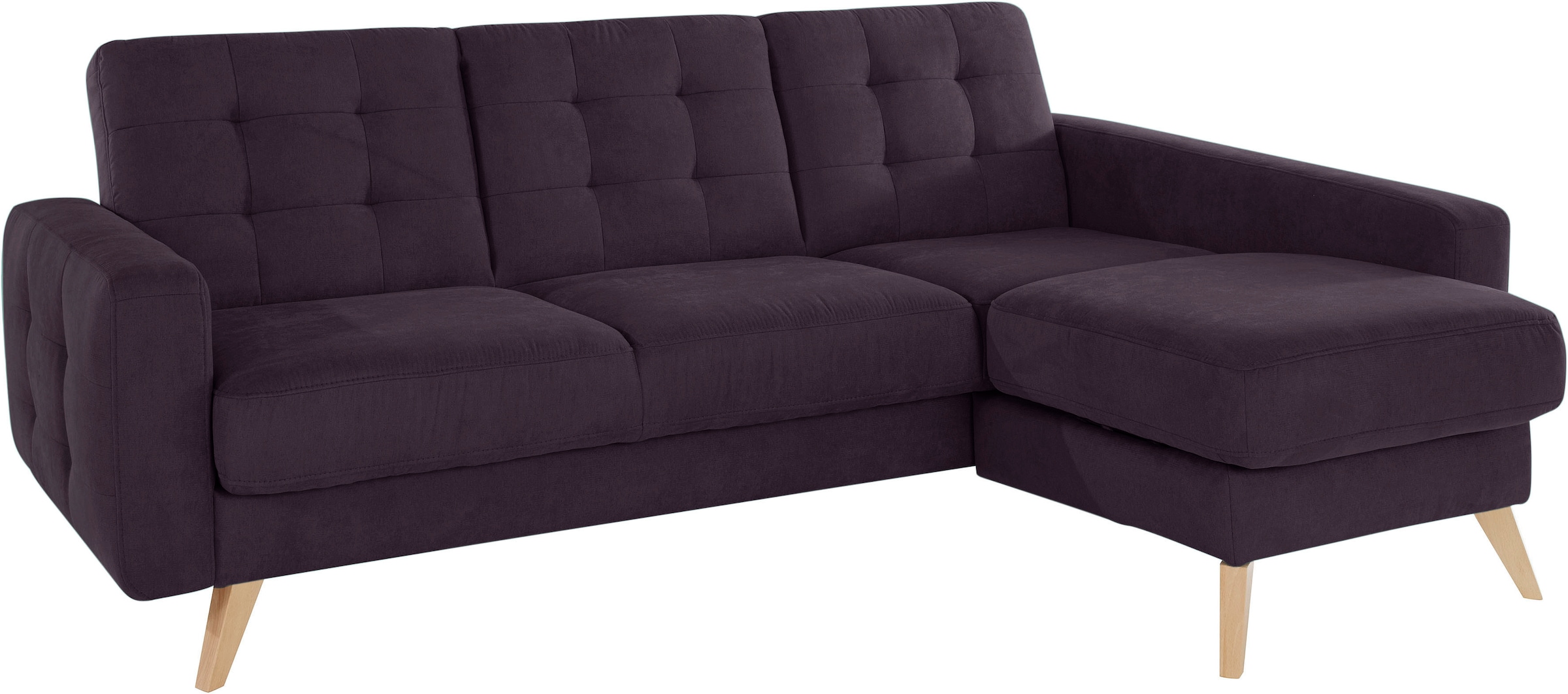 exxpo - sofa fashion Ecksofa »Nappa, kompakt und komfortabel, bequem, zeitloses Design, L-Form« tolle Detailverarbeitung, inkl. Bettfunktion und Bettkasten
