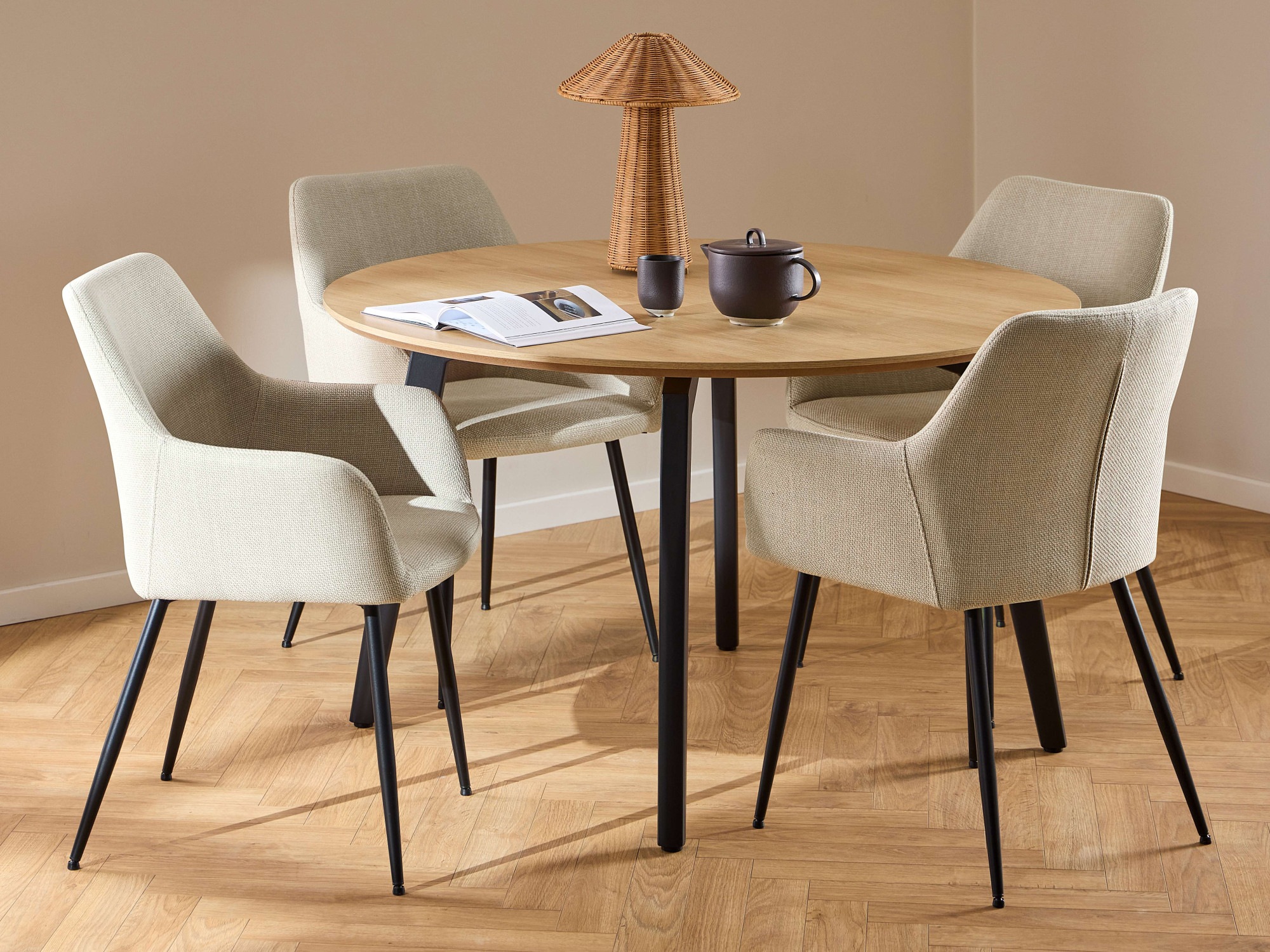 ACTONA GROUP Esszimmer-Set »Essgruppe, Speisetisch mit Wohnzimmerstühlen«, günstig online kaufen