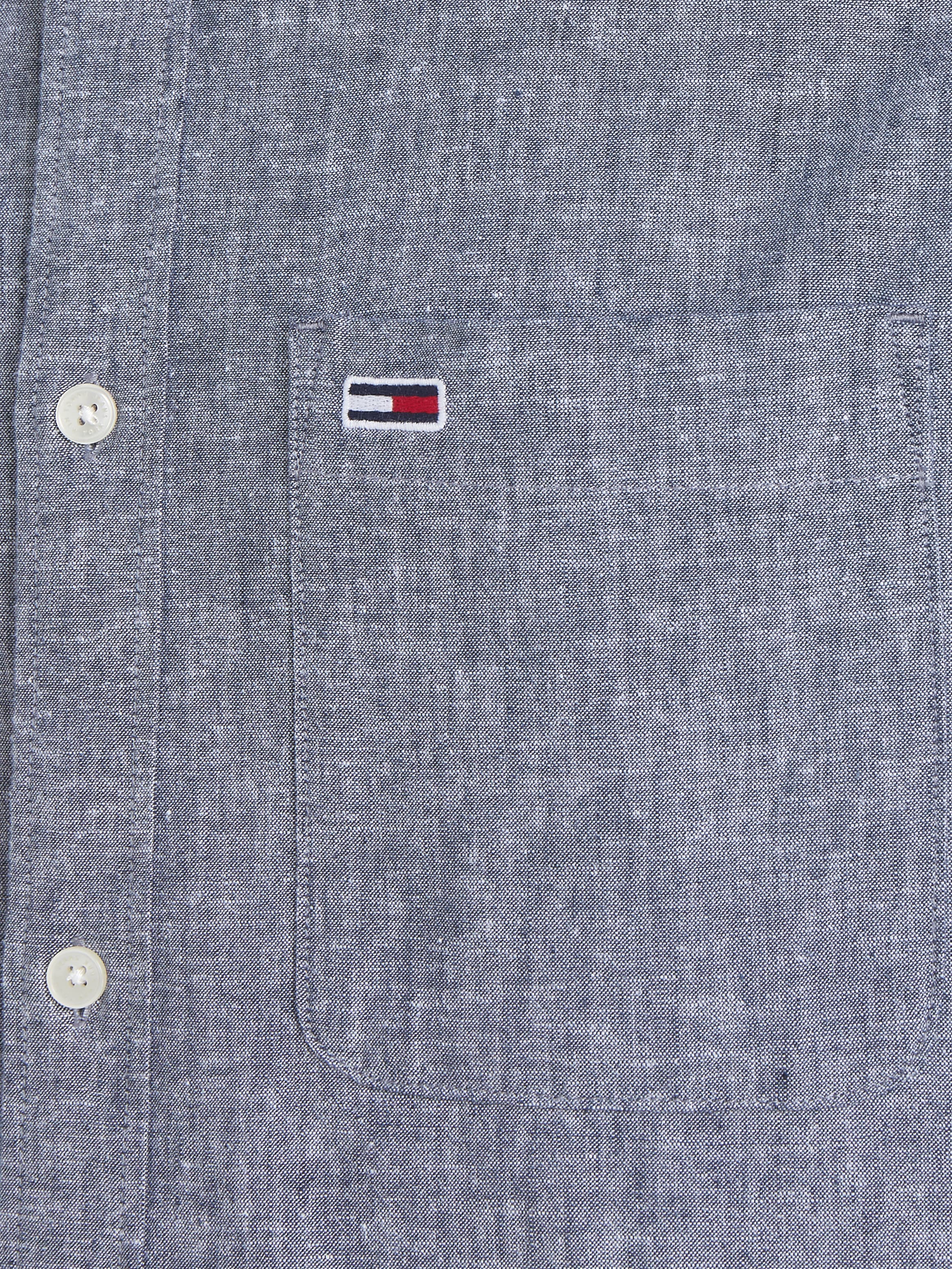 Tommy Jeans Langarmhemd »TJM REG MAO LINEN BLEND SHIRT«, in melierter Optik