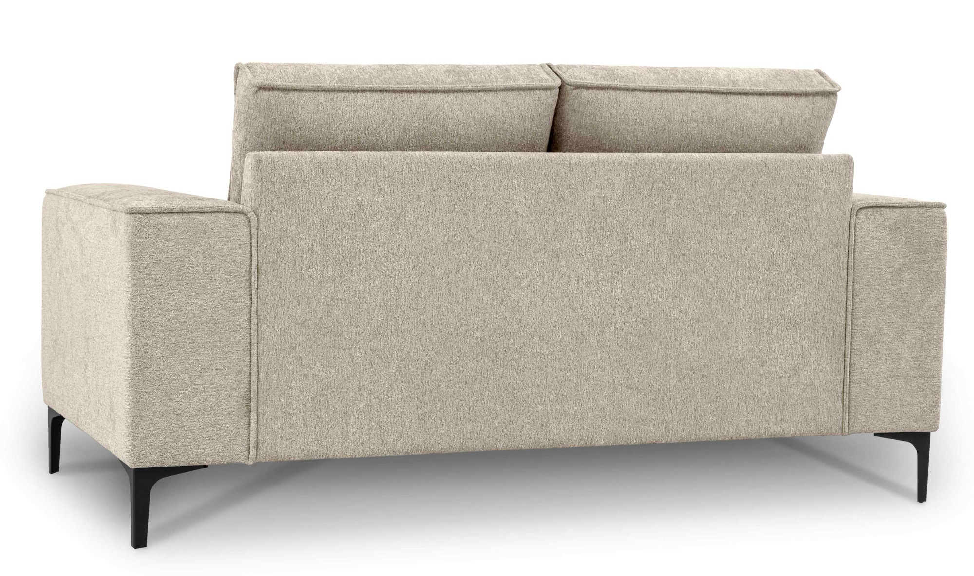 Places of Style 2-Sitzer »Kompaktsofa Oland, Struktur, Flachgewebe, Luxus-Microfaser, Boucle«, 164 cm, Wellenunterfederung, Skandi-Design, Metallfüße