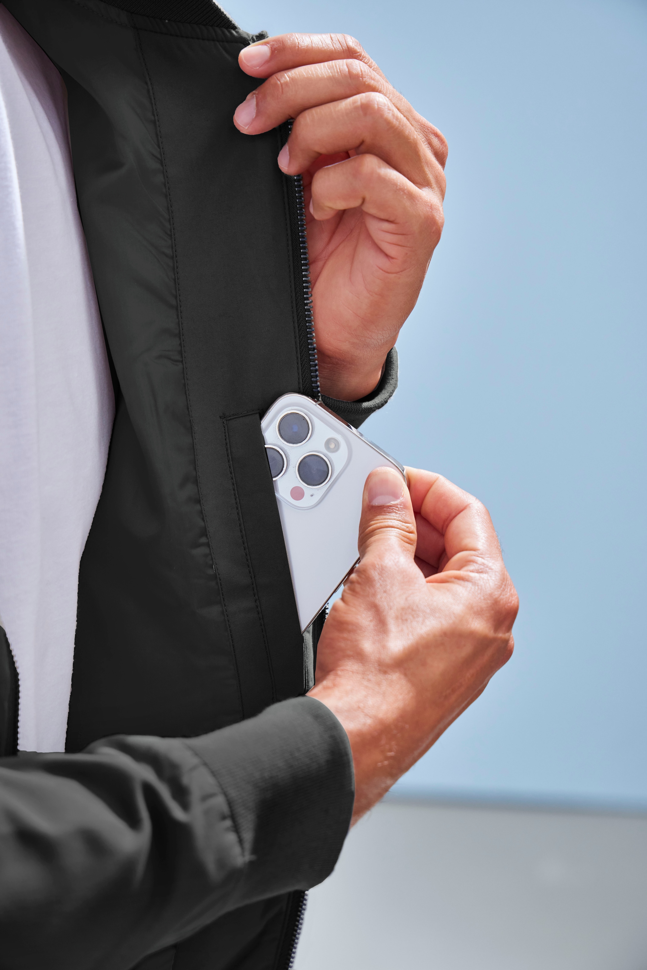 John Devin Bomberjacke »/ Blouson mit Rippkragen« , Pilotenjacke / Übergangsjacke mit Innentasche, regular fit