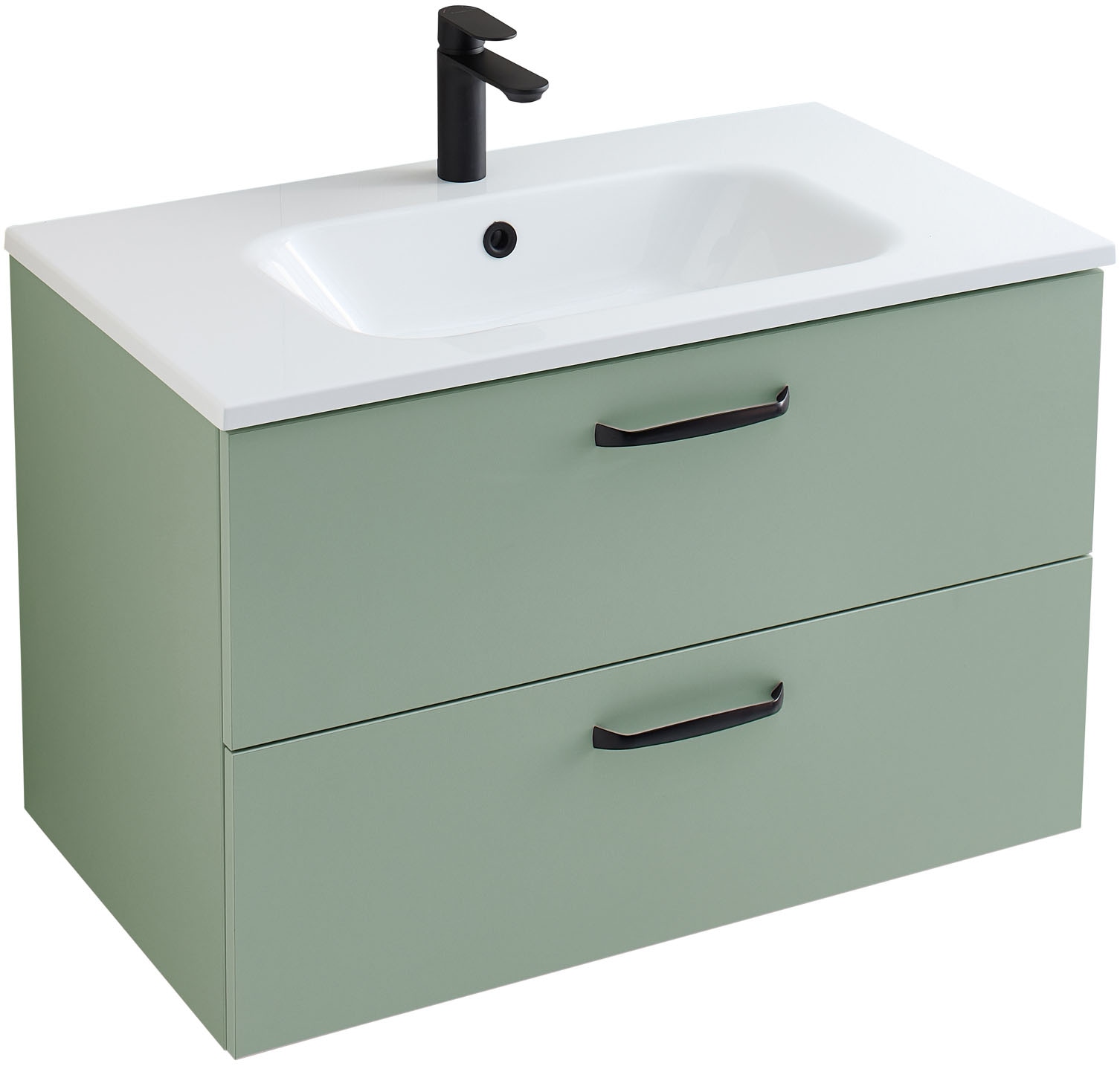 Saphir Badmöbel-Set »Quickset 500, Waschtischunterschrank mit Mineralmarmorwaschtisch« 2 Stk. tlg.