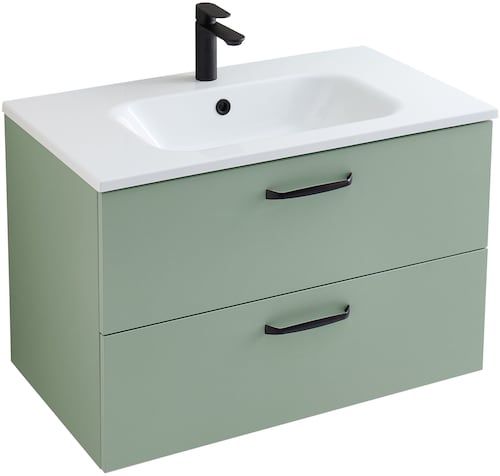 Saphir Badmöbel-Set »Quickset 500, Waschtischunterschrank Mit Mineralmarmorwaschtisch« 2 Stk. Tlg.