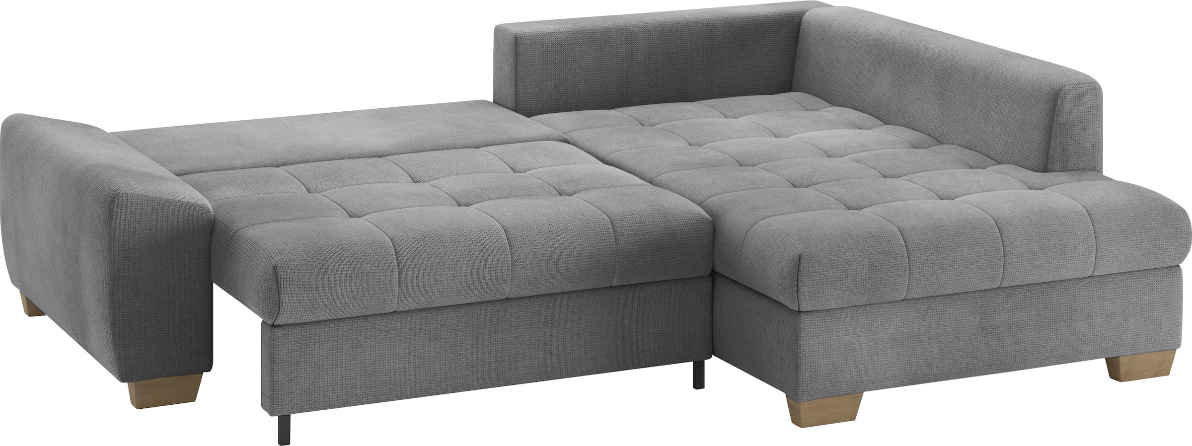 Mr. Couch Ecksofa »Nikita II, L-Form, bis 140kg pro Sitzplatz belastbar«, mit Kaltschaumpolsterung, wahlweise mit Bett und Bettkasten