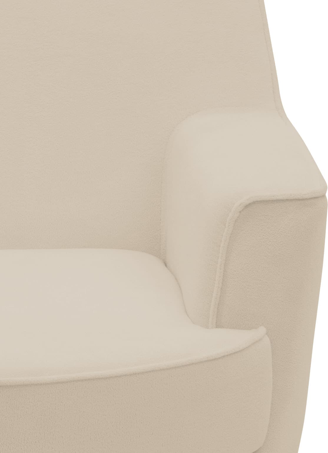 INOSIGN Drehsessel »HETTY, Drehsessel mit Wippfunktion, Lese-Sessel in Cord und Microfaser«, (1 St.), mit Federkern, auch im Set mit passendem Hocker
