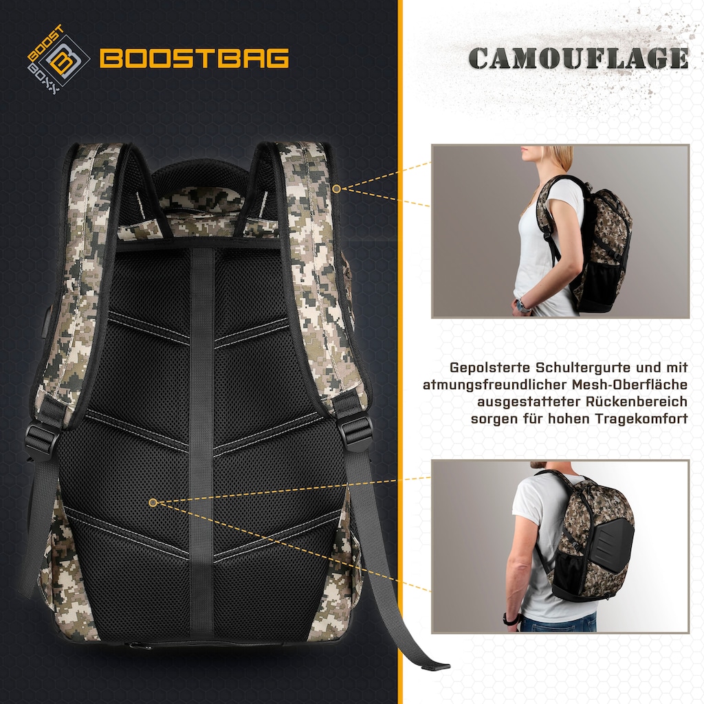 BoostBoxx Laptoprucksack »Boostbag Camouflage«