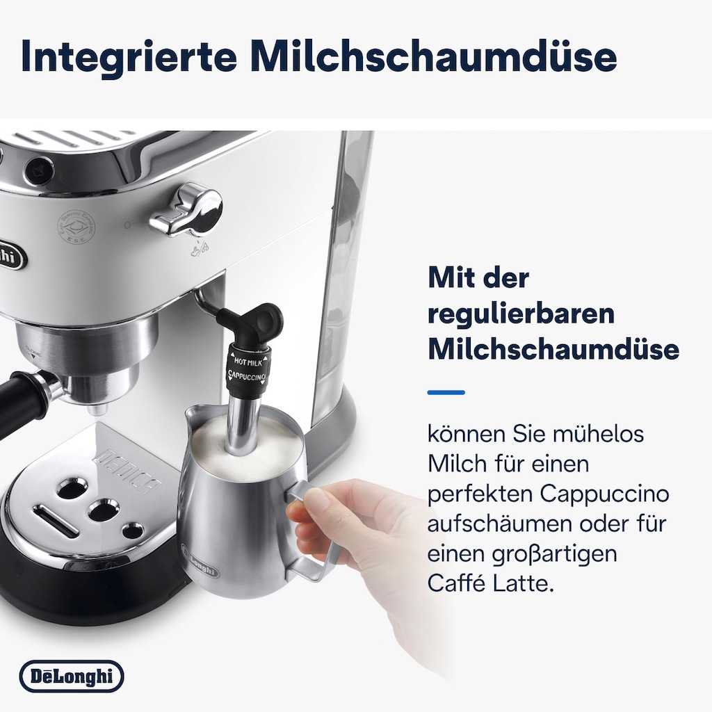 De'Longhi Siebträgermaschine »Dedica Style EC 685.W«