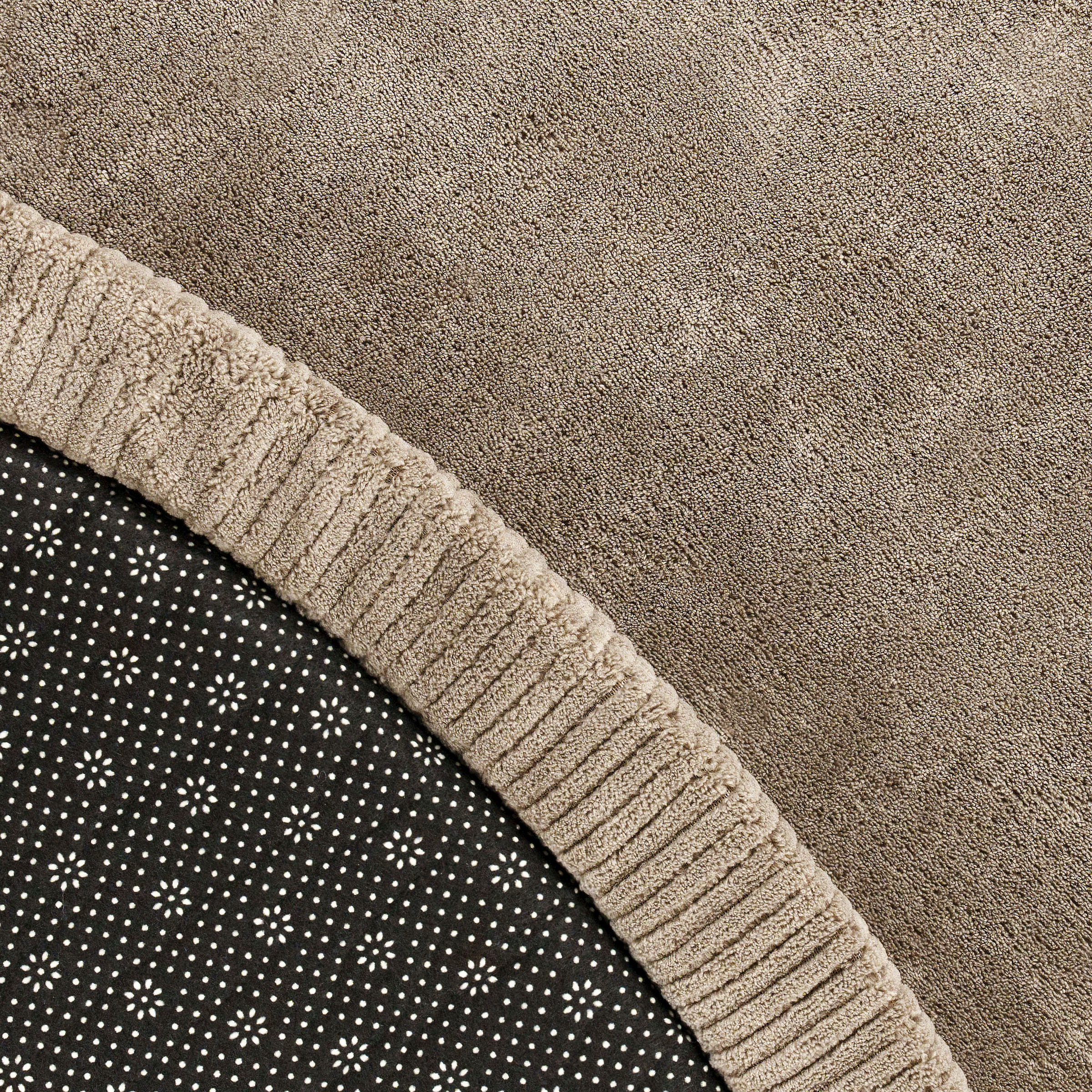 Paco Home Teppich »Tatami 475«, rund, 24 mm Höhe, Kurzflor, Uni Farben, mit Memory Foam, waschbar